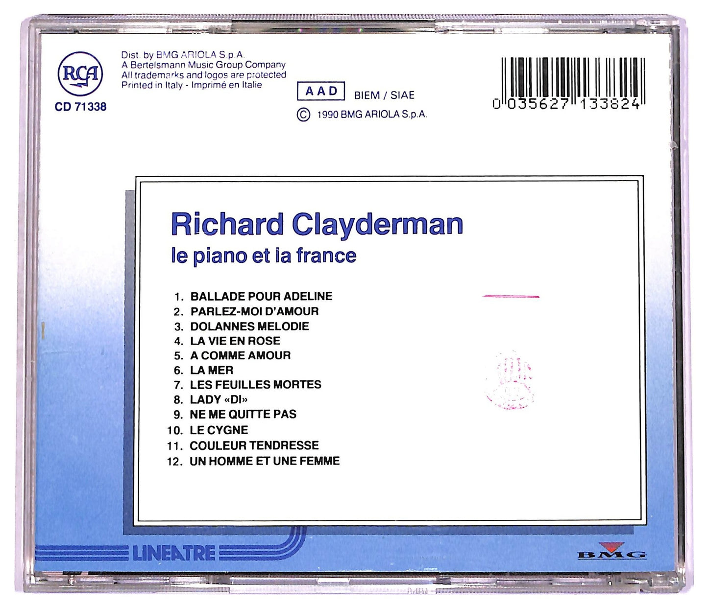 EBOND Richard Clayderman - Le Piano Et La France CD CD077416