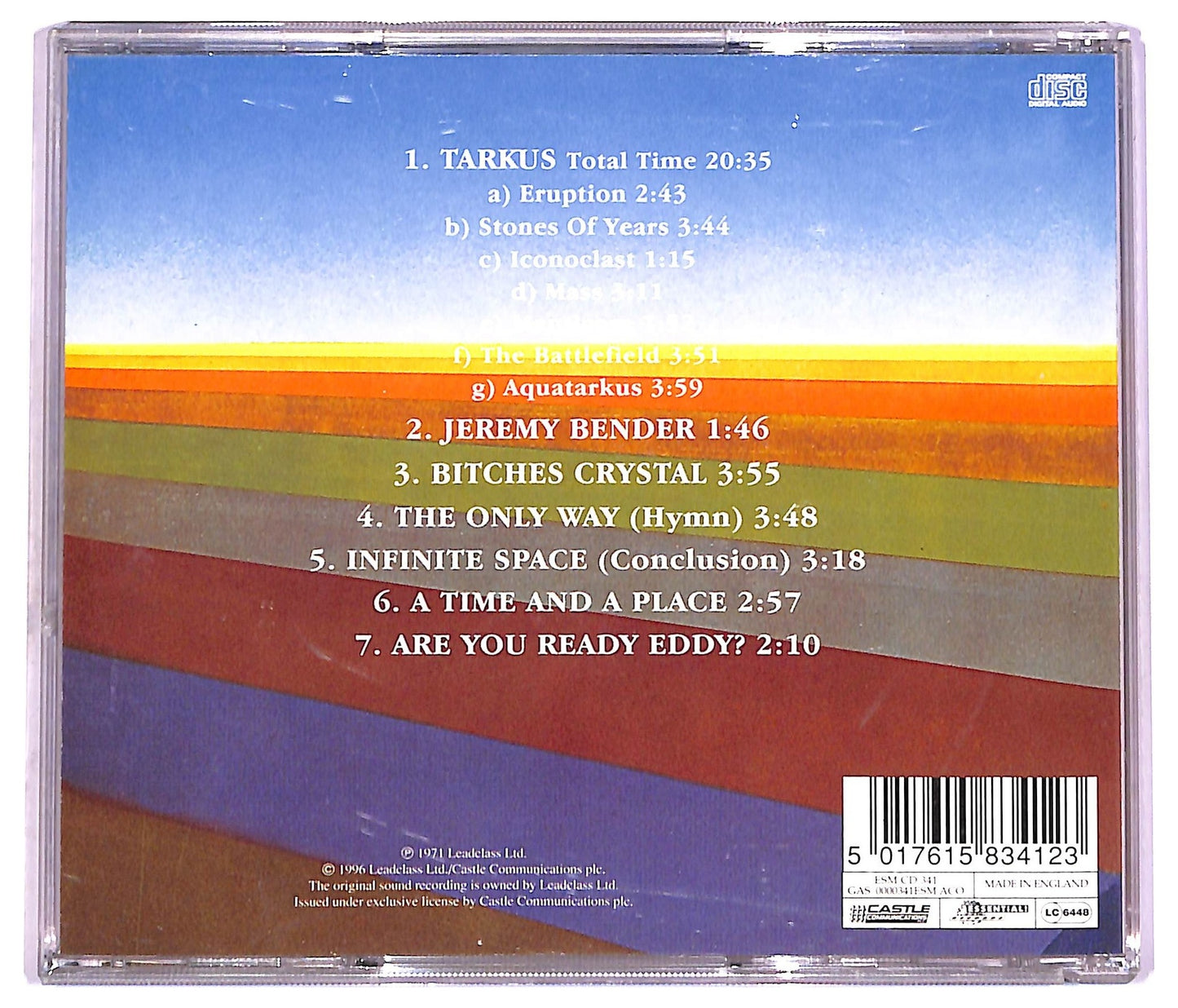 EBOND Emerson, Lake & Palmer - Tarkus CD CD077420