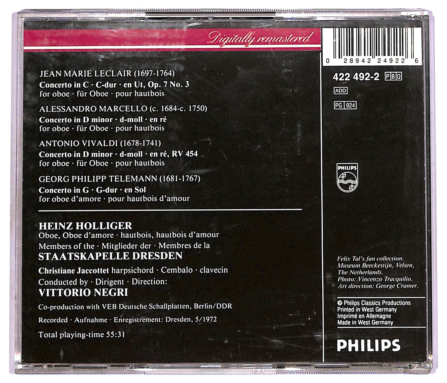 EBOND Heinz Holliger - Baroque Oboe Concertos CD CD077652