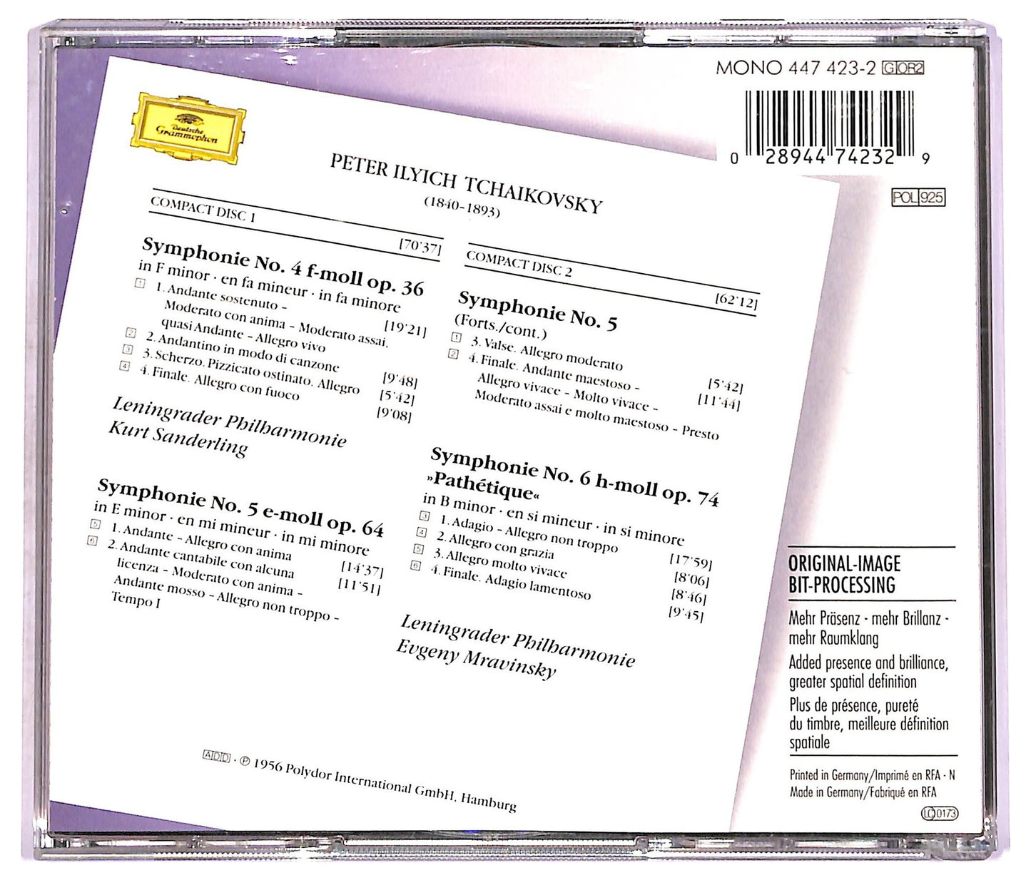 EBOND Peter Tschaikowsky - Symphonien Nos. 4, 5 & 6 CD CD077707