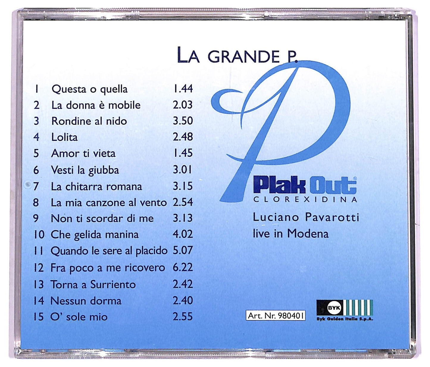EBOND Luciano Pavarotti - La Grande P Luciano Pavarotti live in modena CD CD077744