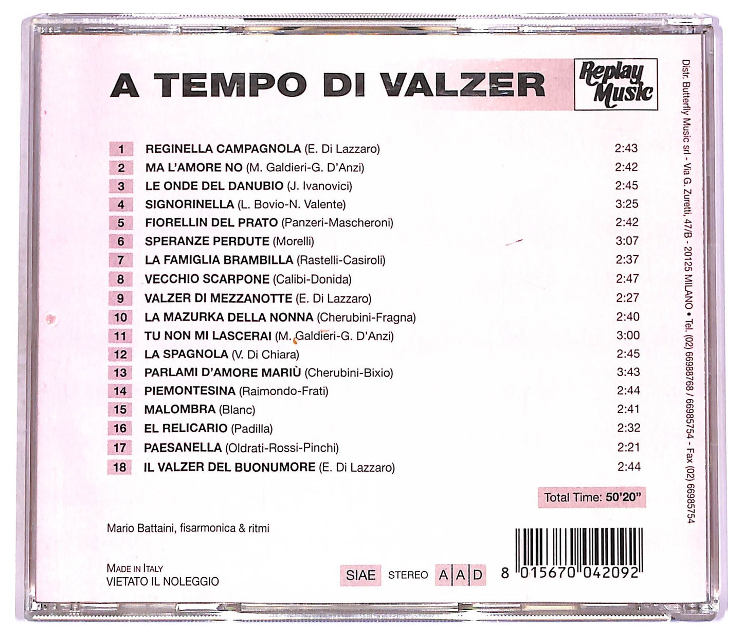 EBOND Mario Battaini - A Tempo Di Valzer CD CD077752