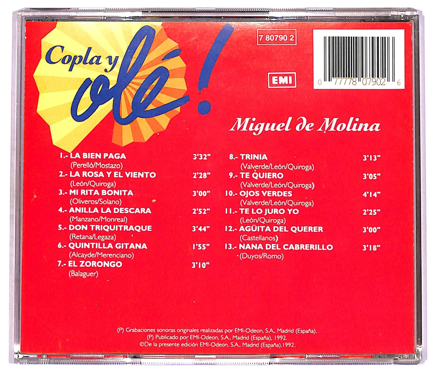 EBOND Miguel De Molina - Copla Y Ole! Vol. 2 CD CD077753