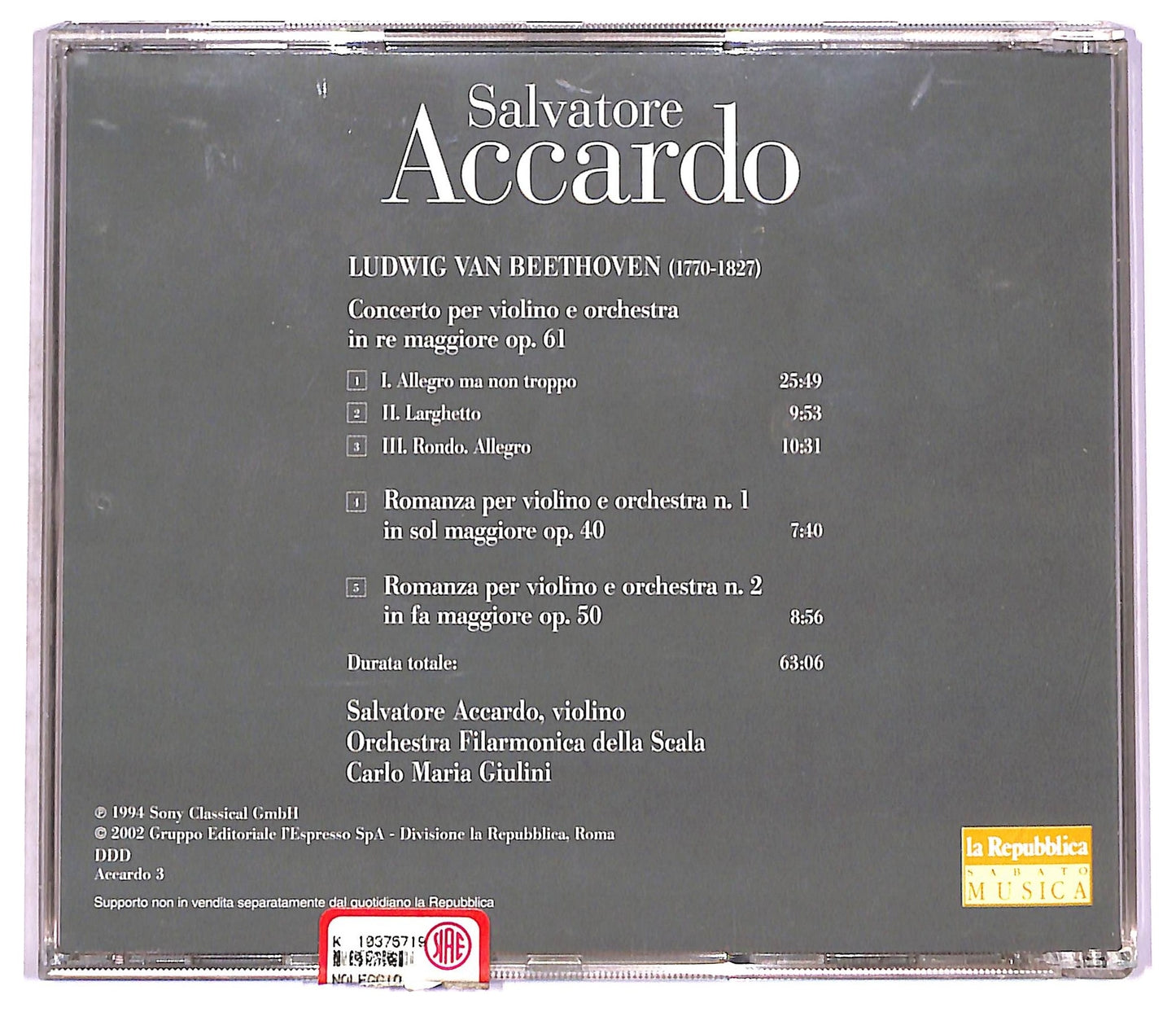 EBOND Salvatore Accardo - Beethoven CD CD077755