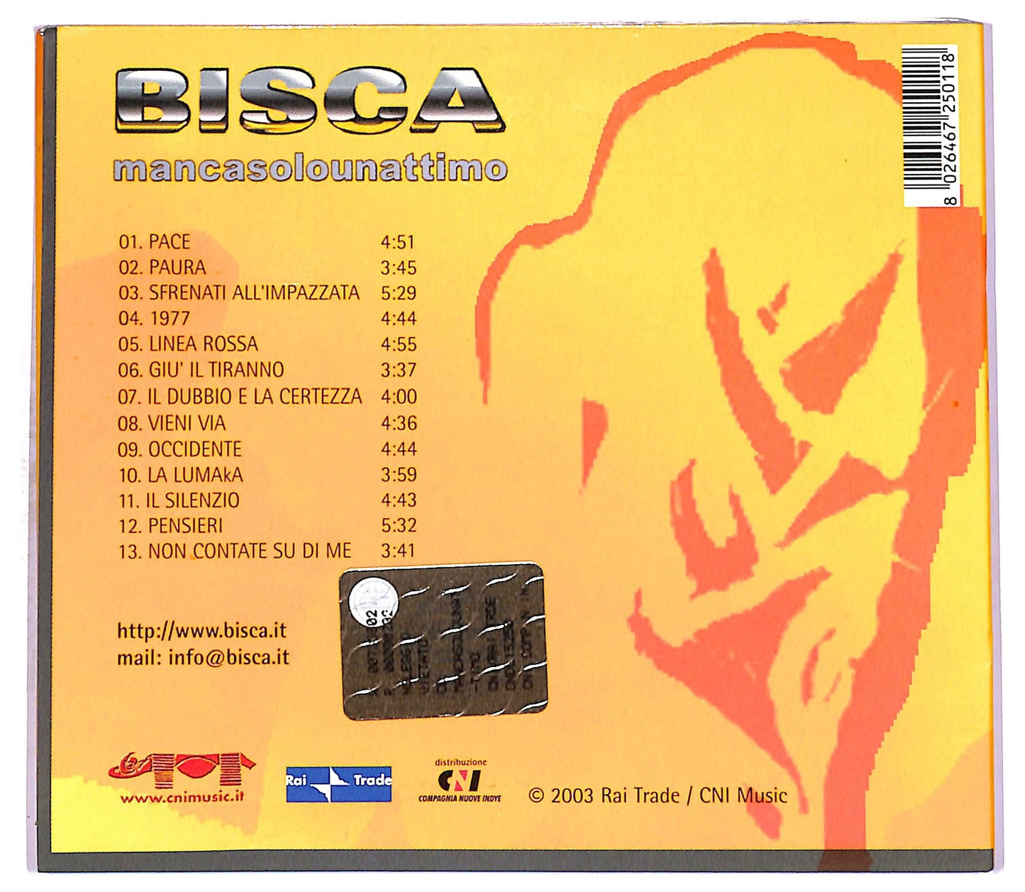 EBOND Bisca - Mancasolounattimo CD CD077831