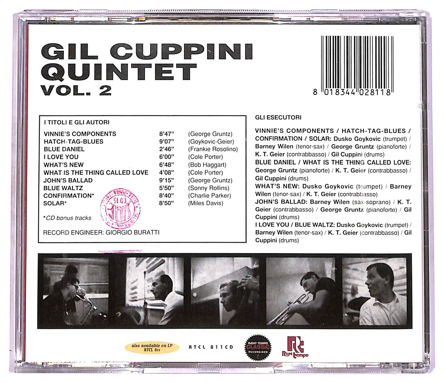 EBOND Gil Cuppini Quintet - Whats New? Vol. 2. CD CD078002