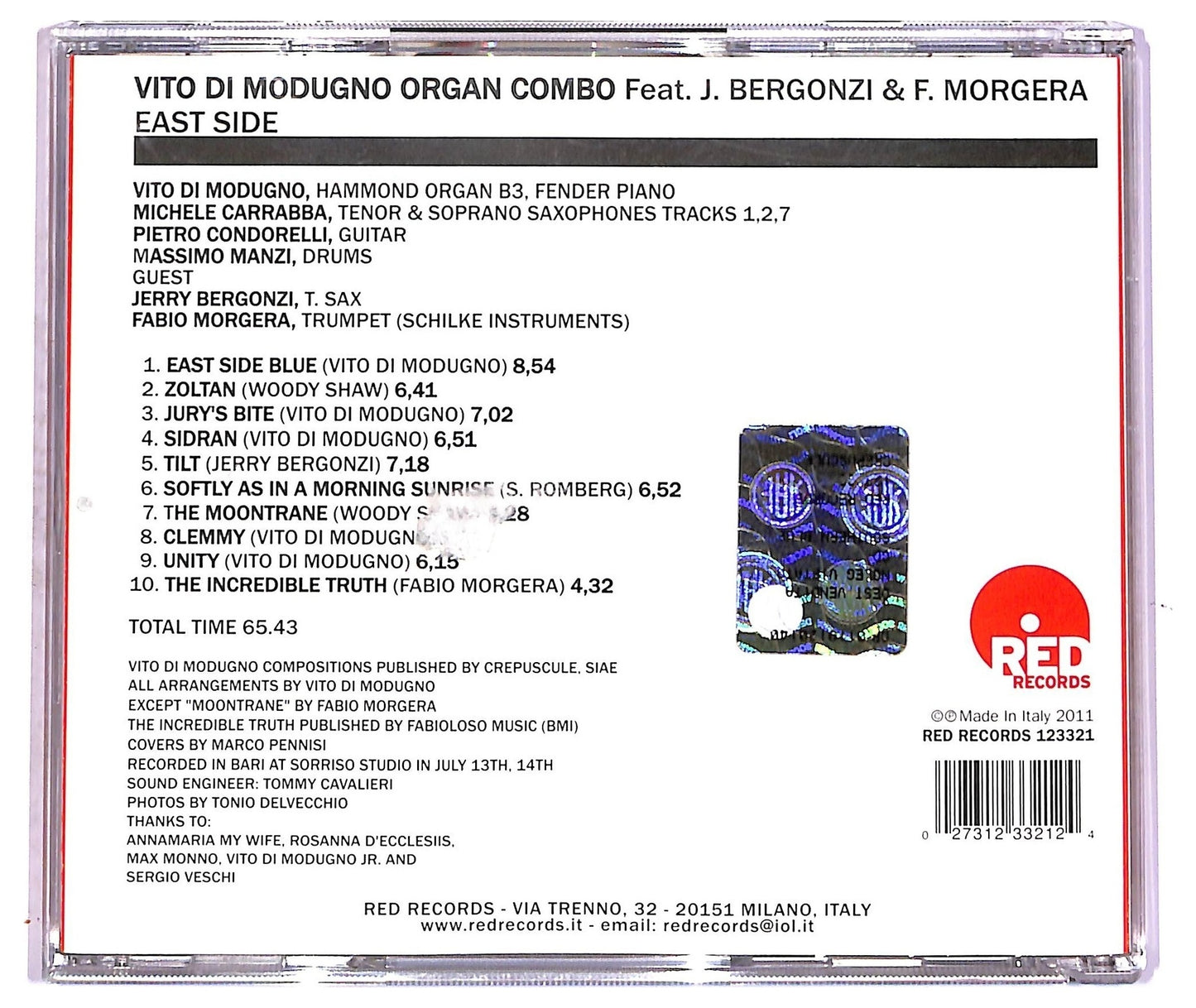 EBOND Vito Di Modugno Organ Combo - East Side CD CD078008