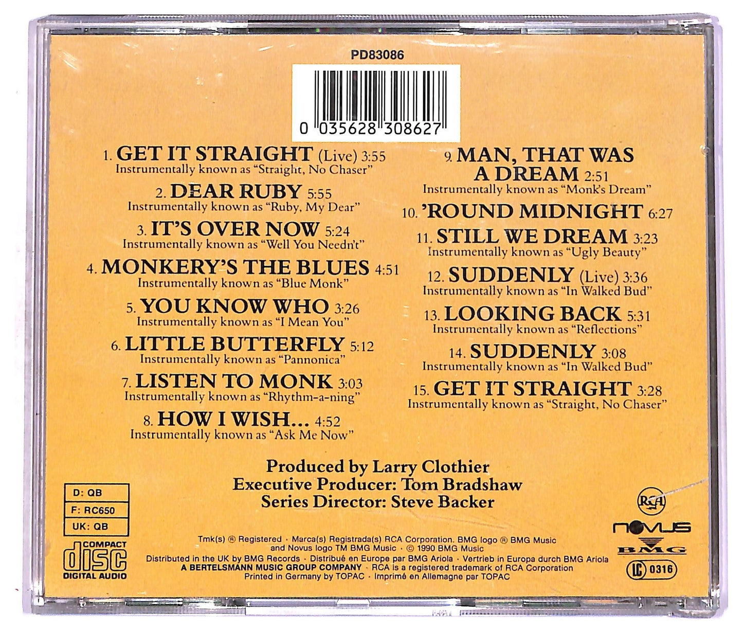 EBOND Carmen McRae - Carmen Sings Monk CD CD078125