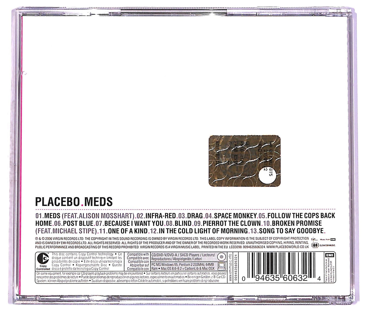 EBOND Placebo - Meds CD CD078219
