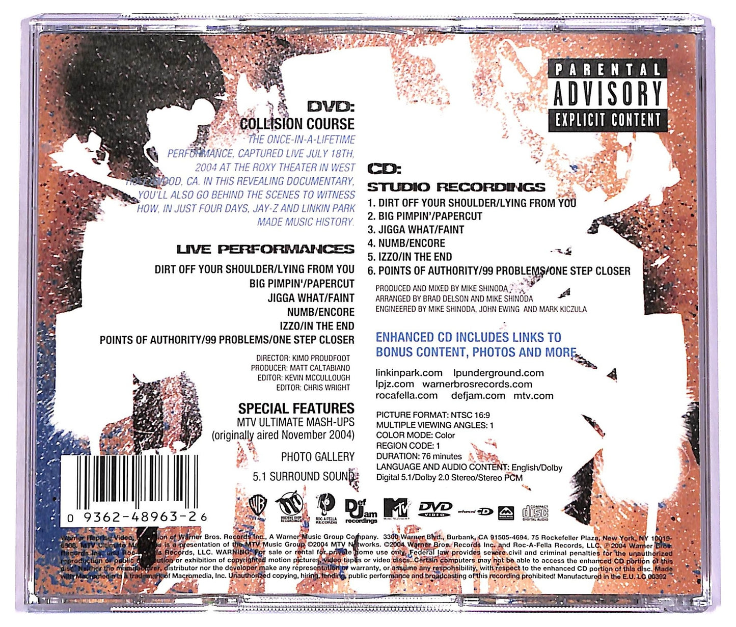 EBOND Jay-Z Linkin Park - Collision Course + DVD CD CD078233