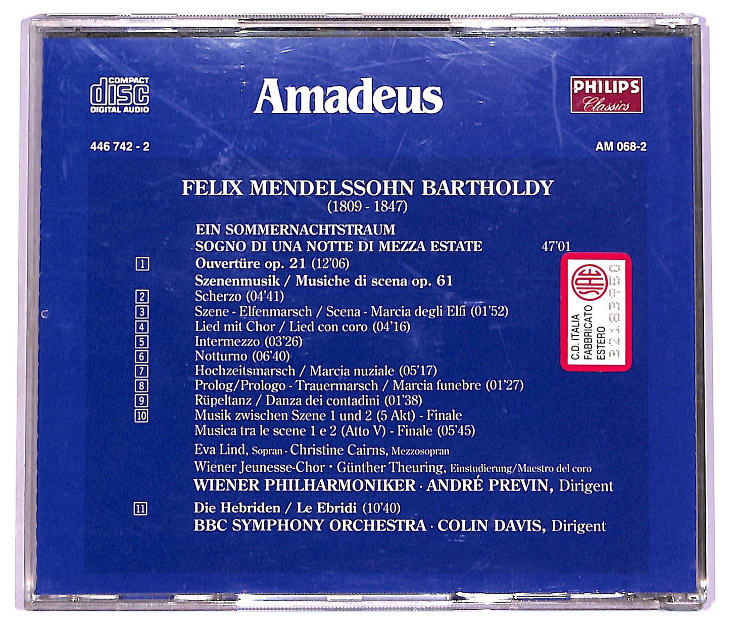EBOND Felix Mendelssohn Bartholdy - Sogno di una notte di mezza estate CD CD078411