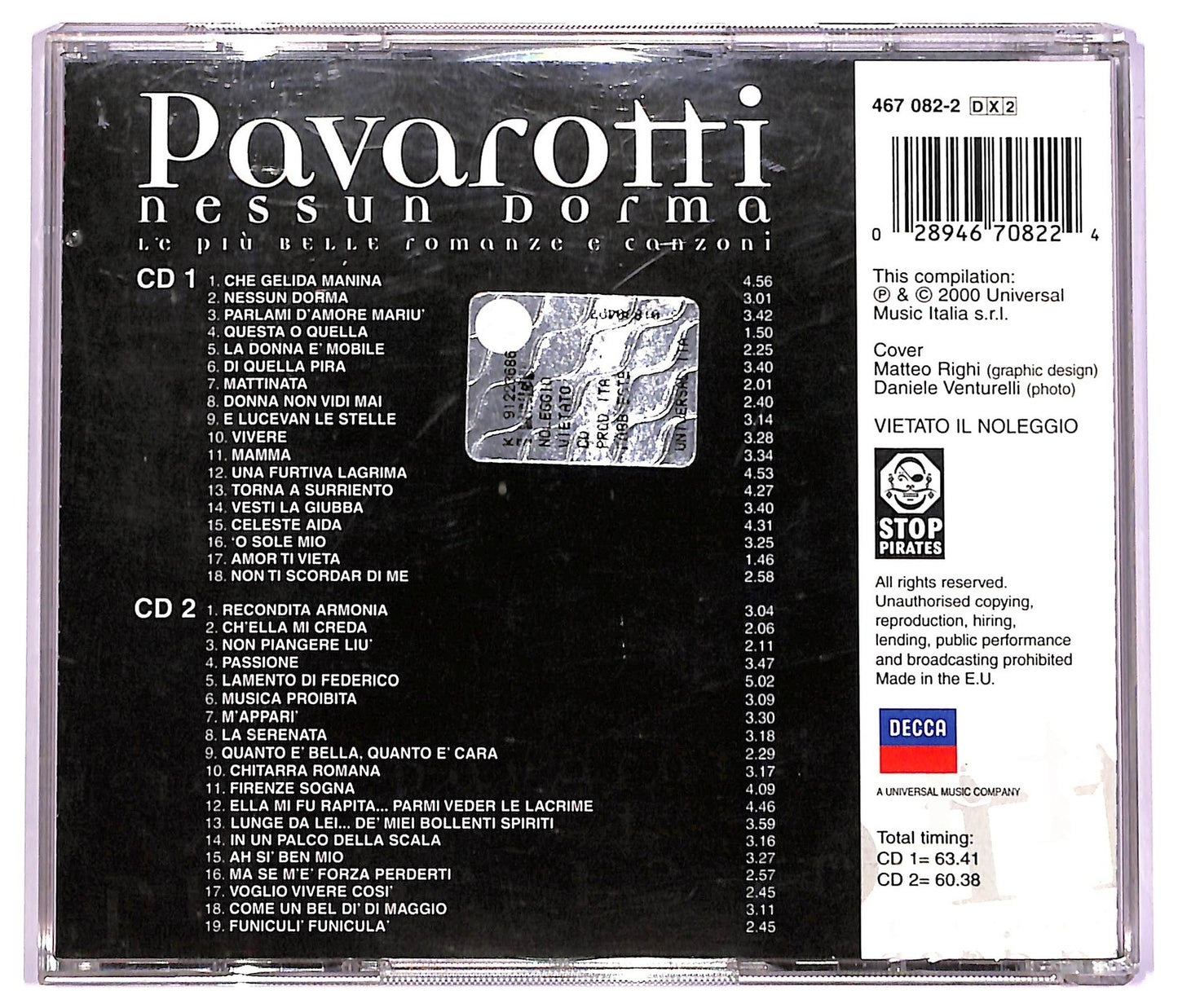 EBOND Luciano Pavarotti - Nessun Dorma (Le Piu Belle Romanze E Canzoni) CD CD078608