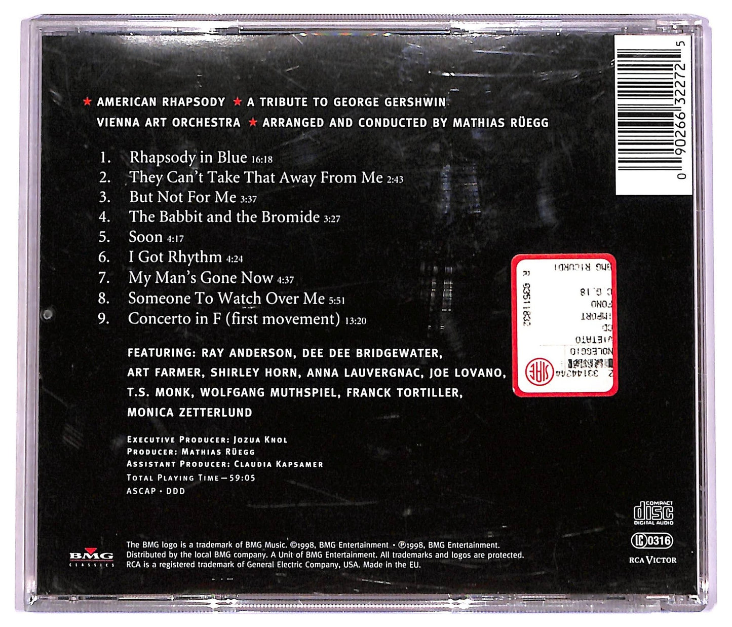 EBOND Vienna Art Orchestra - American Rhapsody A Tribute To George Gershwin CD CD078639