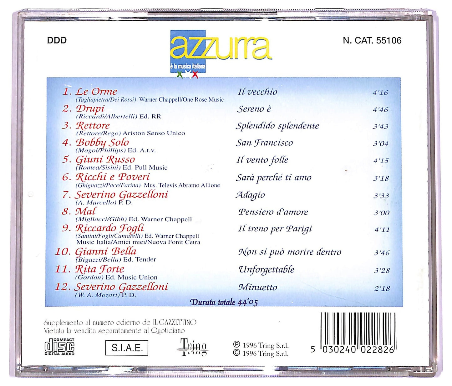 EBOND Various - azzurra e la musica italiana CD CD078717