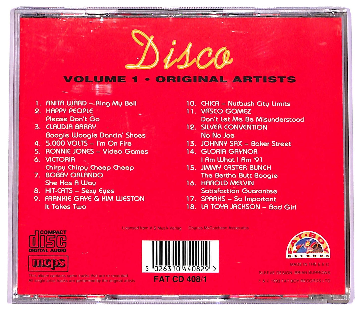 EBOND Various - Disco Volume Ono18 Dance Hits CD CD078844
