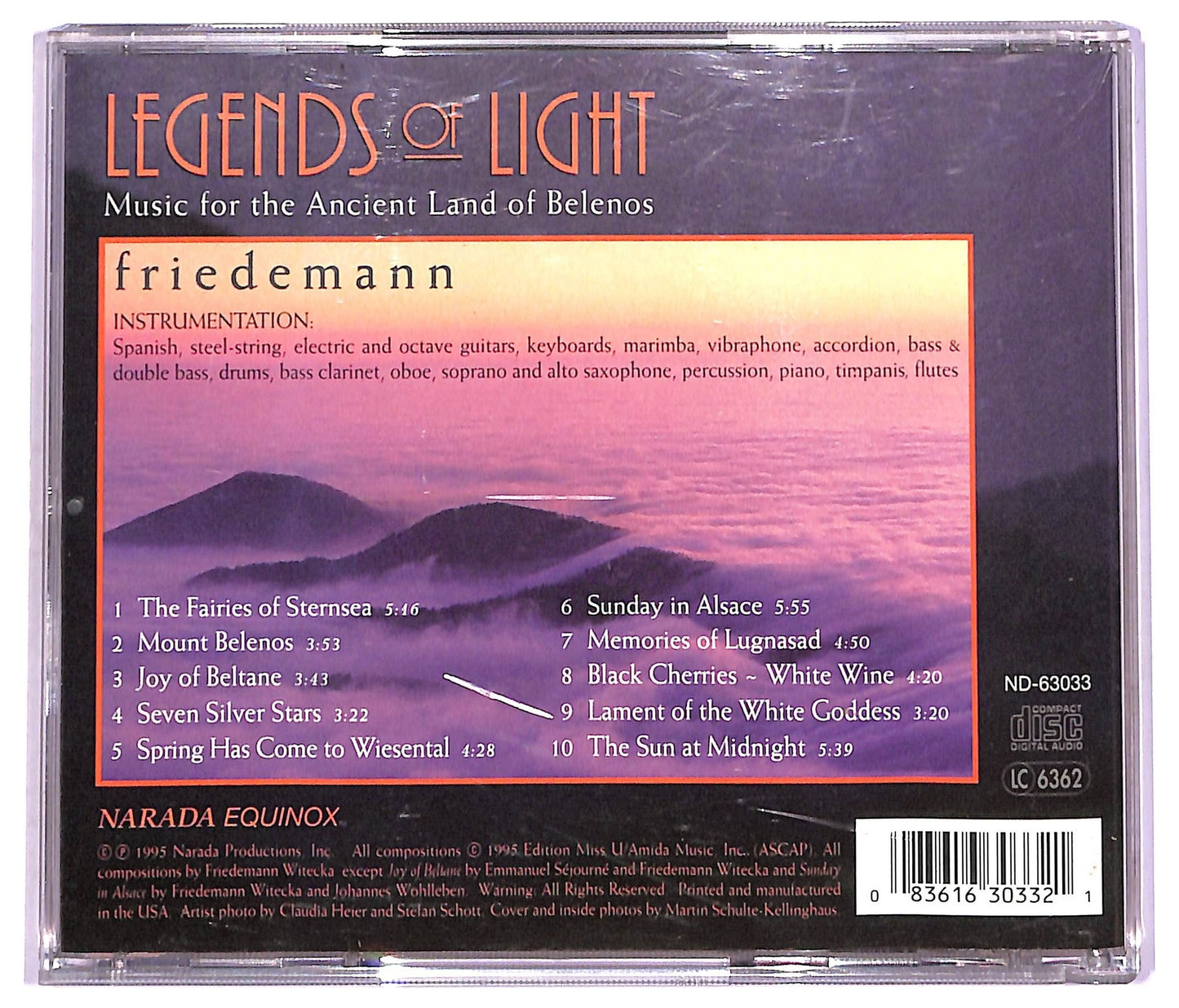 EBOND Friedemann - Legends Of Light CD CD079132