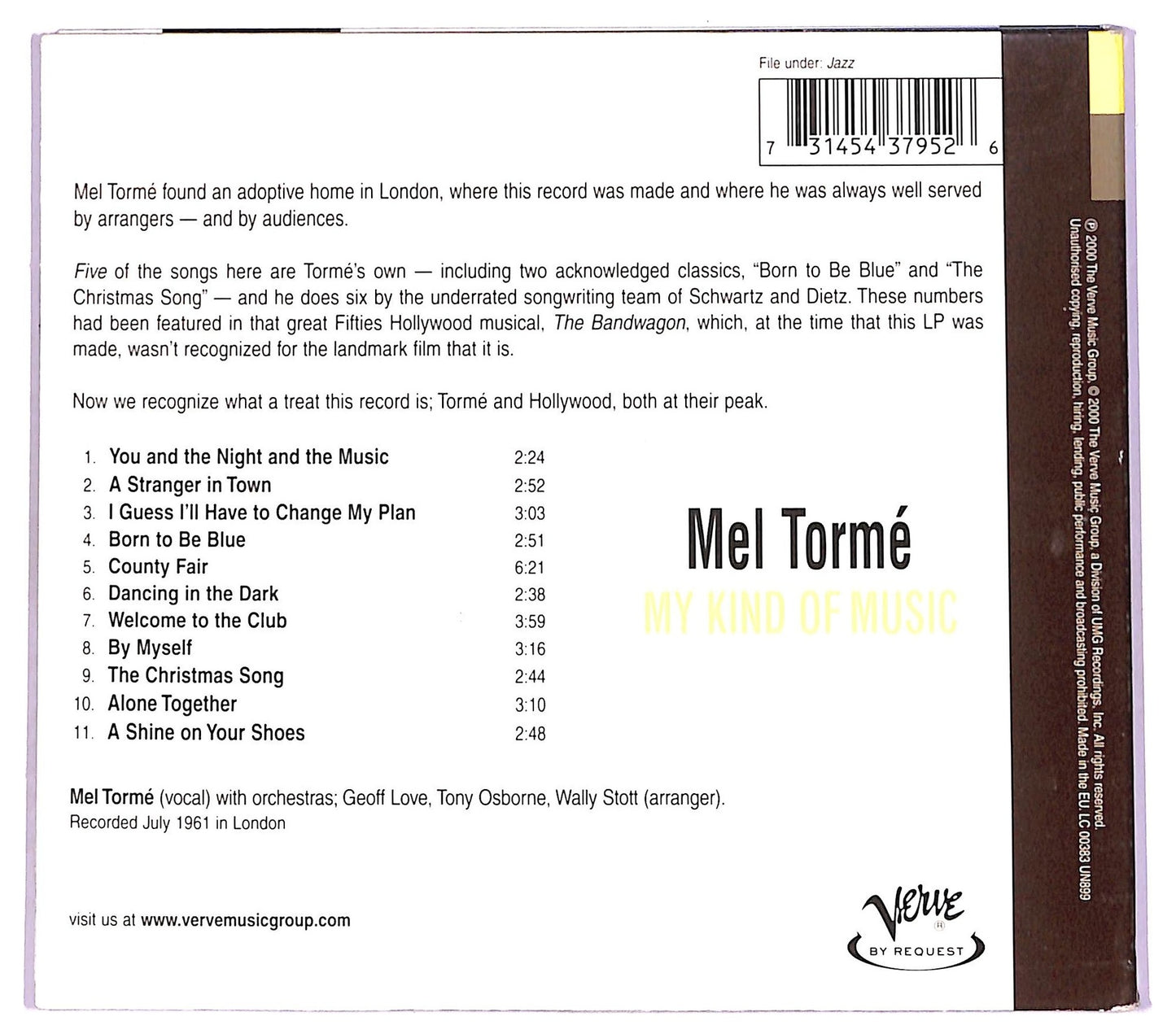 EBOND Mel Torme - My Kind Of Music CD CD079146