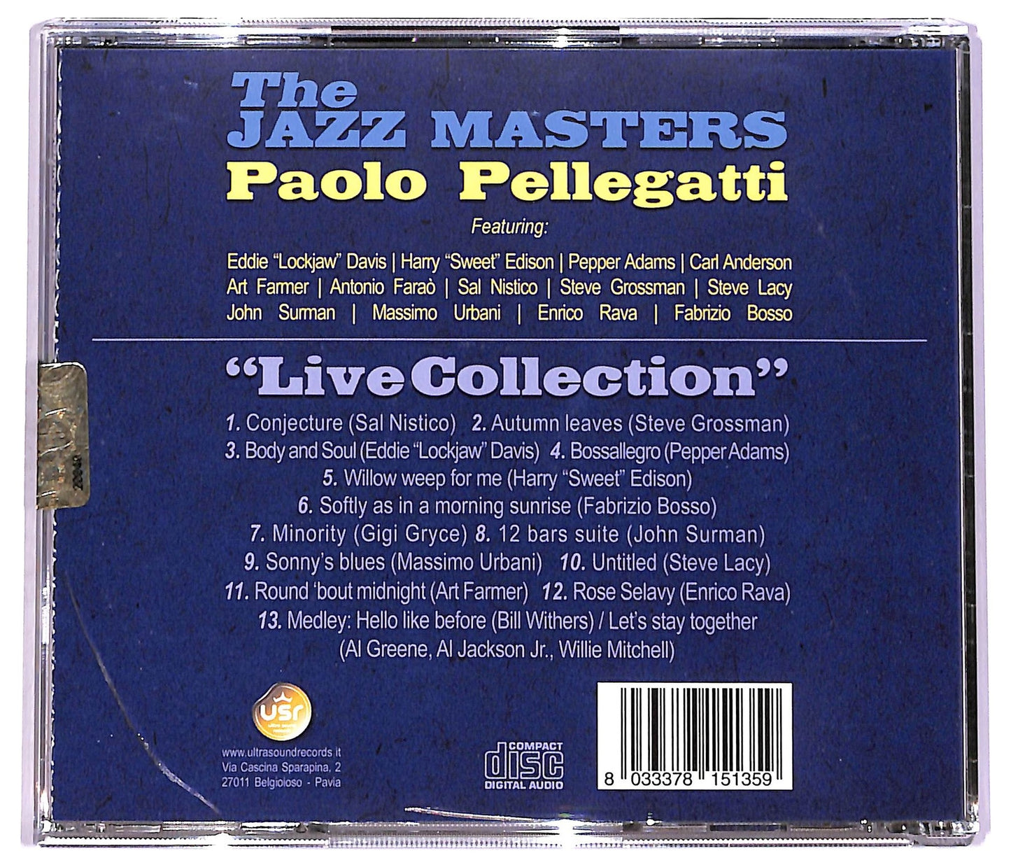 EBOND Paolo Pellegatti - The jazz masters - Live Collection CD CD079204