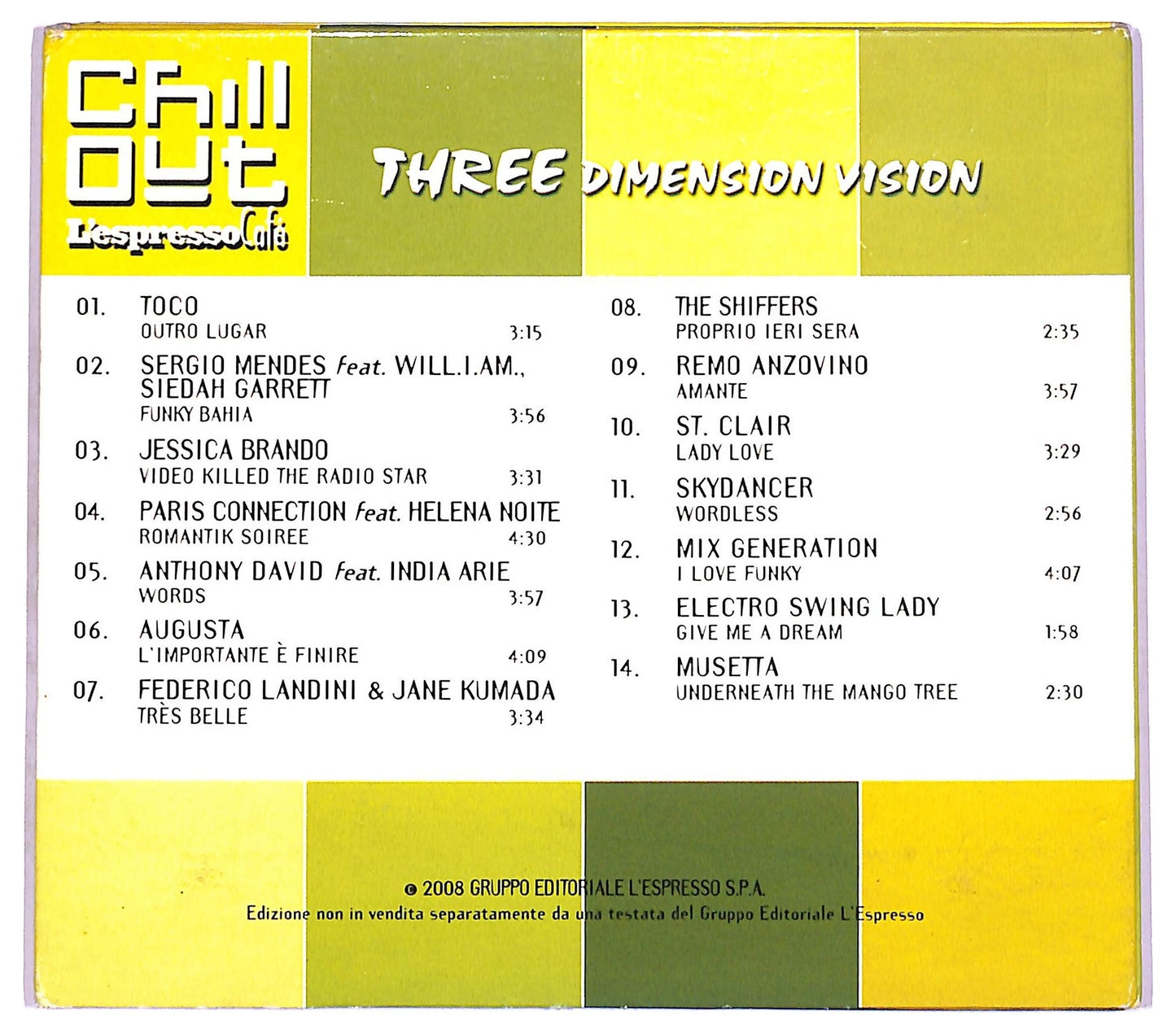 EBOND Various - Chill Out L’Espresso Cafe Three dimension vision CD CD079259