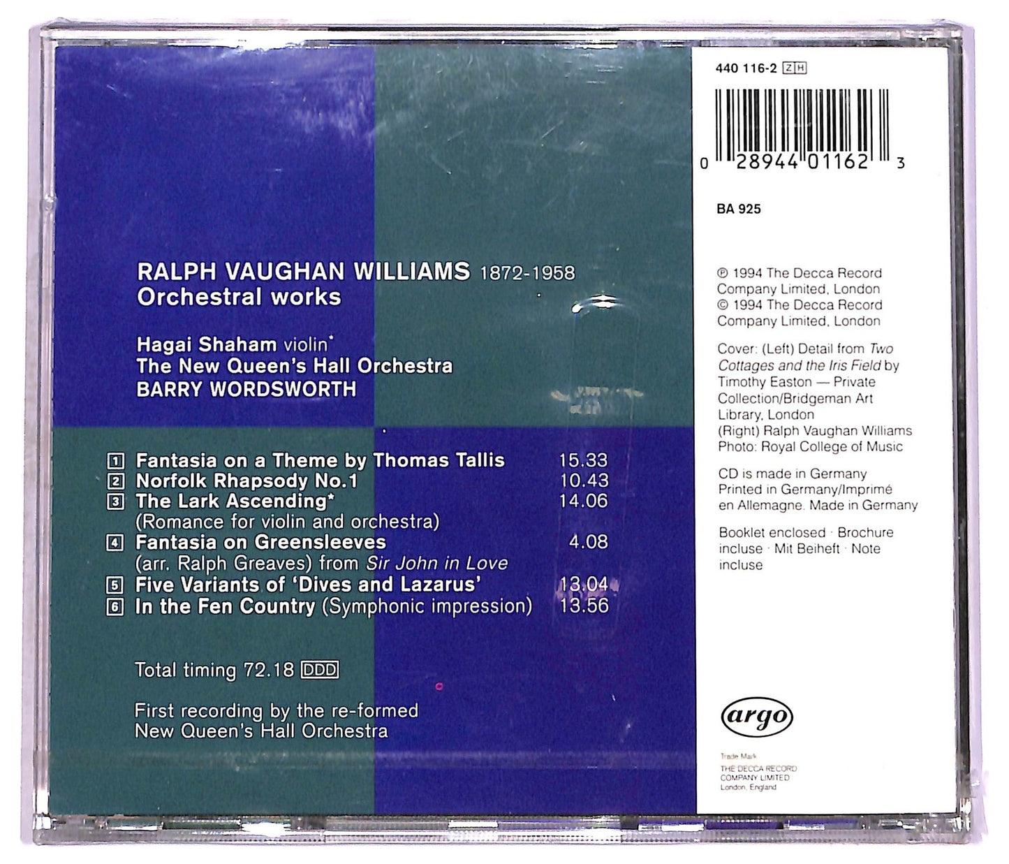 EBOND Hagai Shaham - Greensleeves Tallis Fantasia CD CD079566