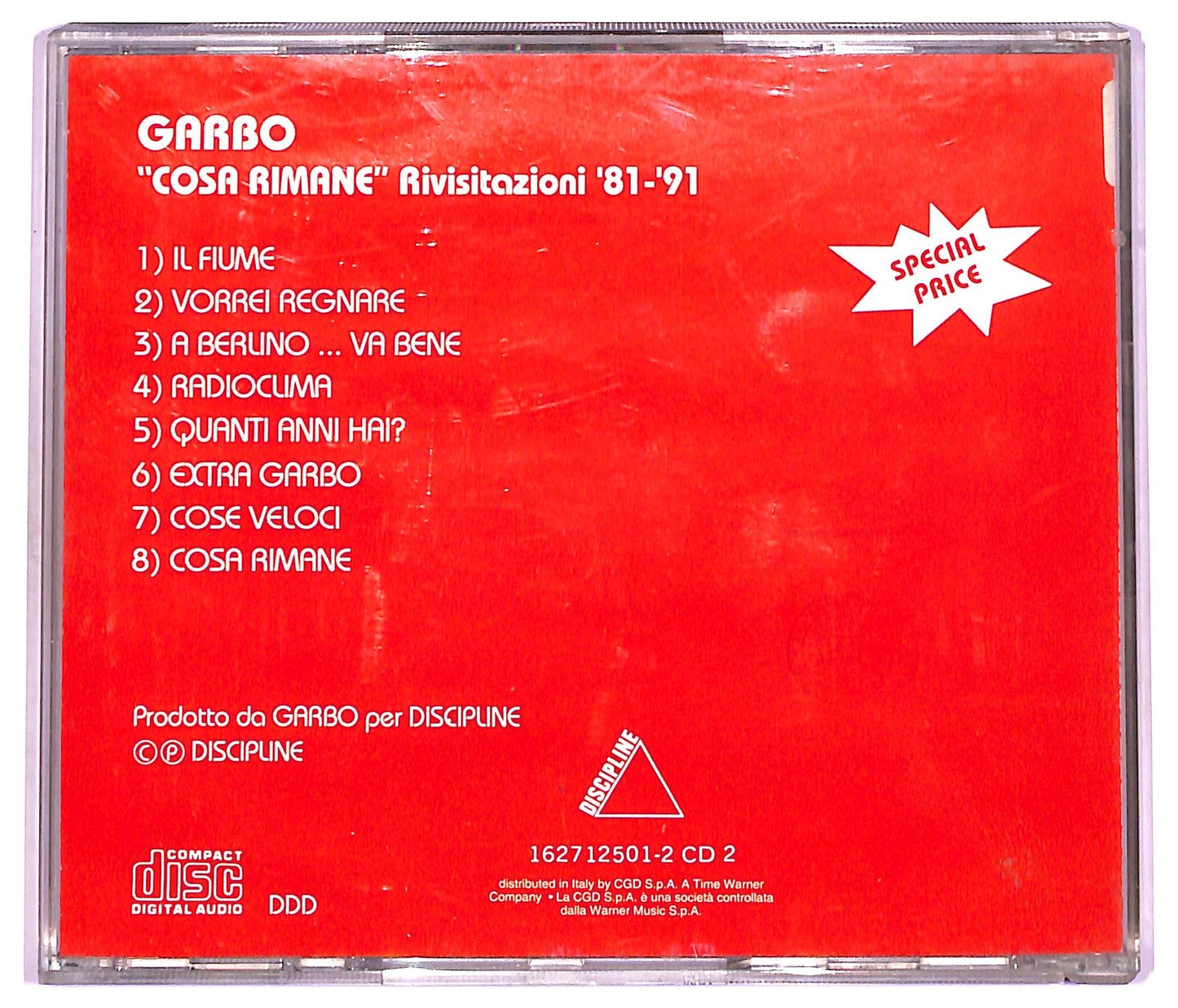 EBOND Garbo - Cosa Rimane - Rivisitazioni '81-'91 CD CD079641