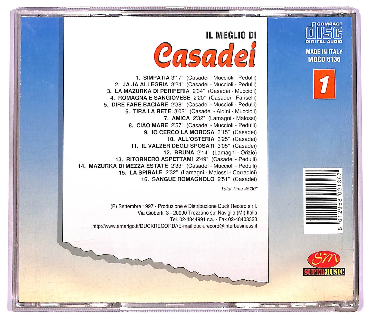 EBOND Raoul Casadei - Il Meglio Di Casadei - Vol. 1 CD CD079664