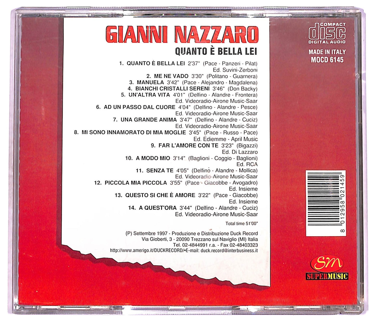 EBOND Gianni Nazzaro - Quanto E Bella Lei CD CD079729