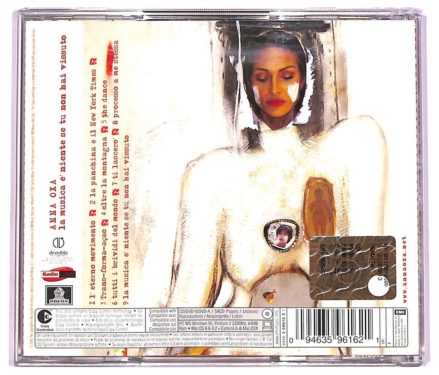 EBOND Anna Oxa - La Musica E Niente Se Tu Non Hai Vissuto CD CD079823