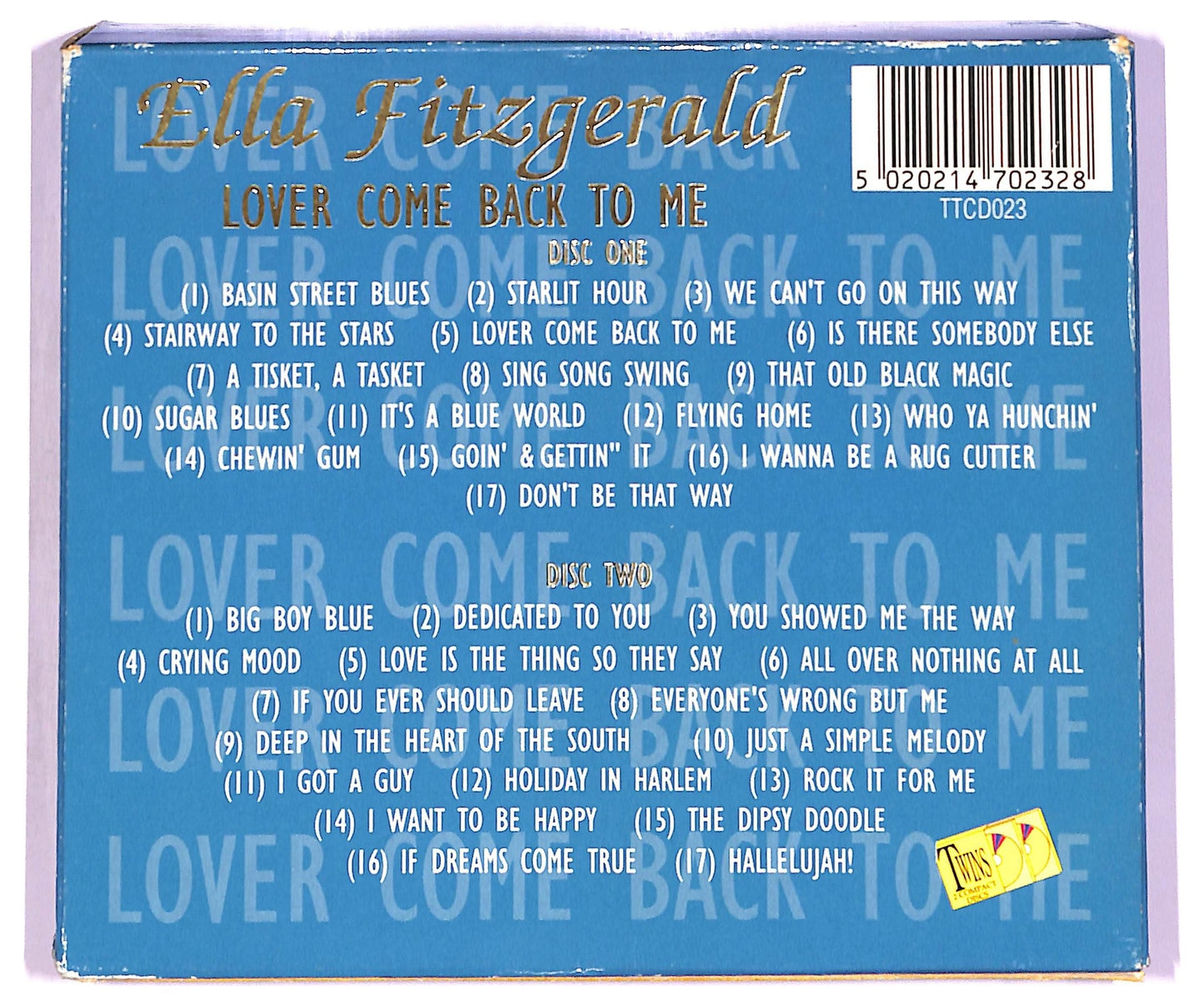 EBOND Ella Fitzgerald - Lover Come Back To Me CD CD079828