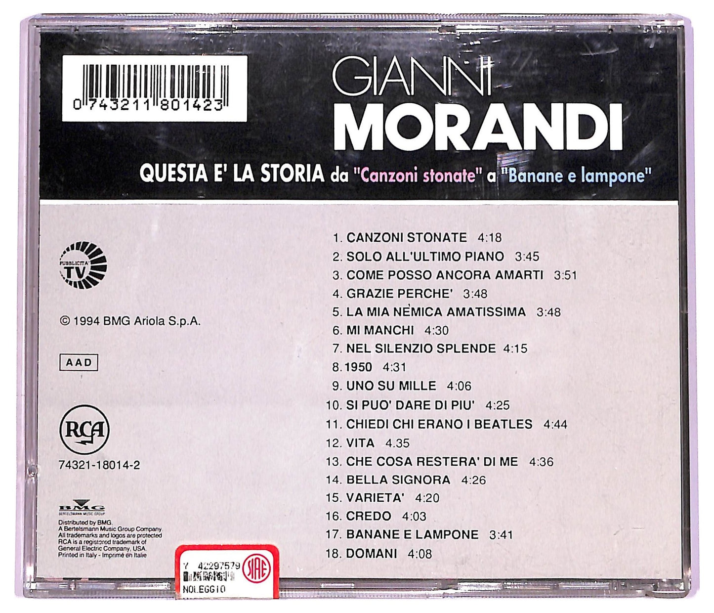EBOND Gianni Morandi - Questa E La Storia Da Canzoni Stonate CD CD079861