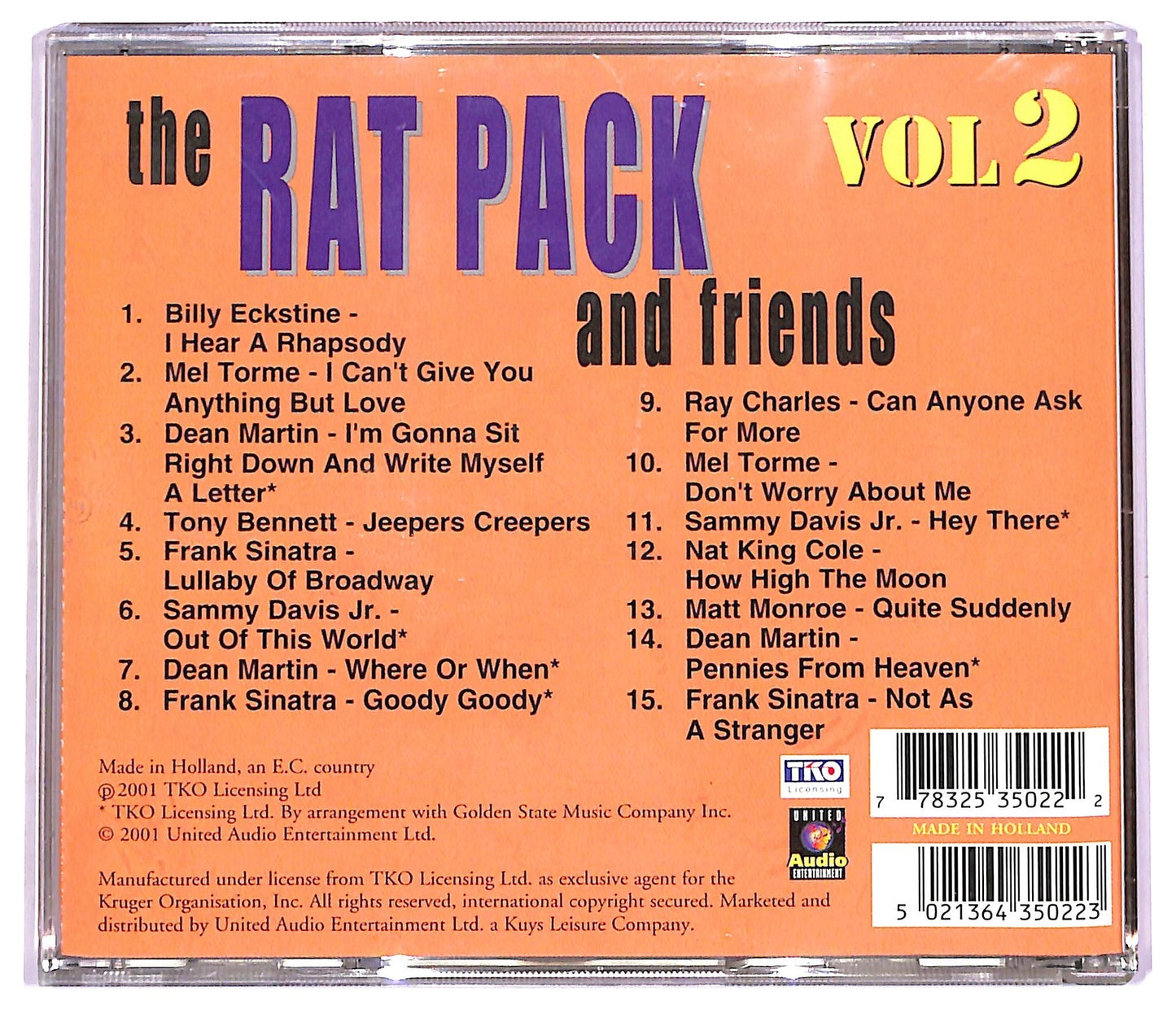 EBOND The Rat Pack and Friends Juke Box Hits vol.2 CD CD079908
