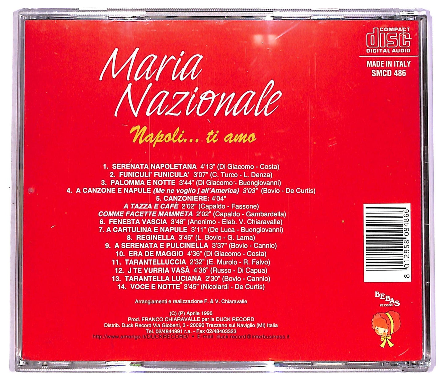 EBOND Maria Nazionale - Napoli...Ti Amo CD CD080002