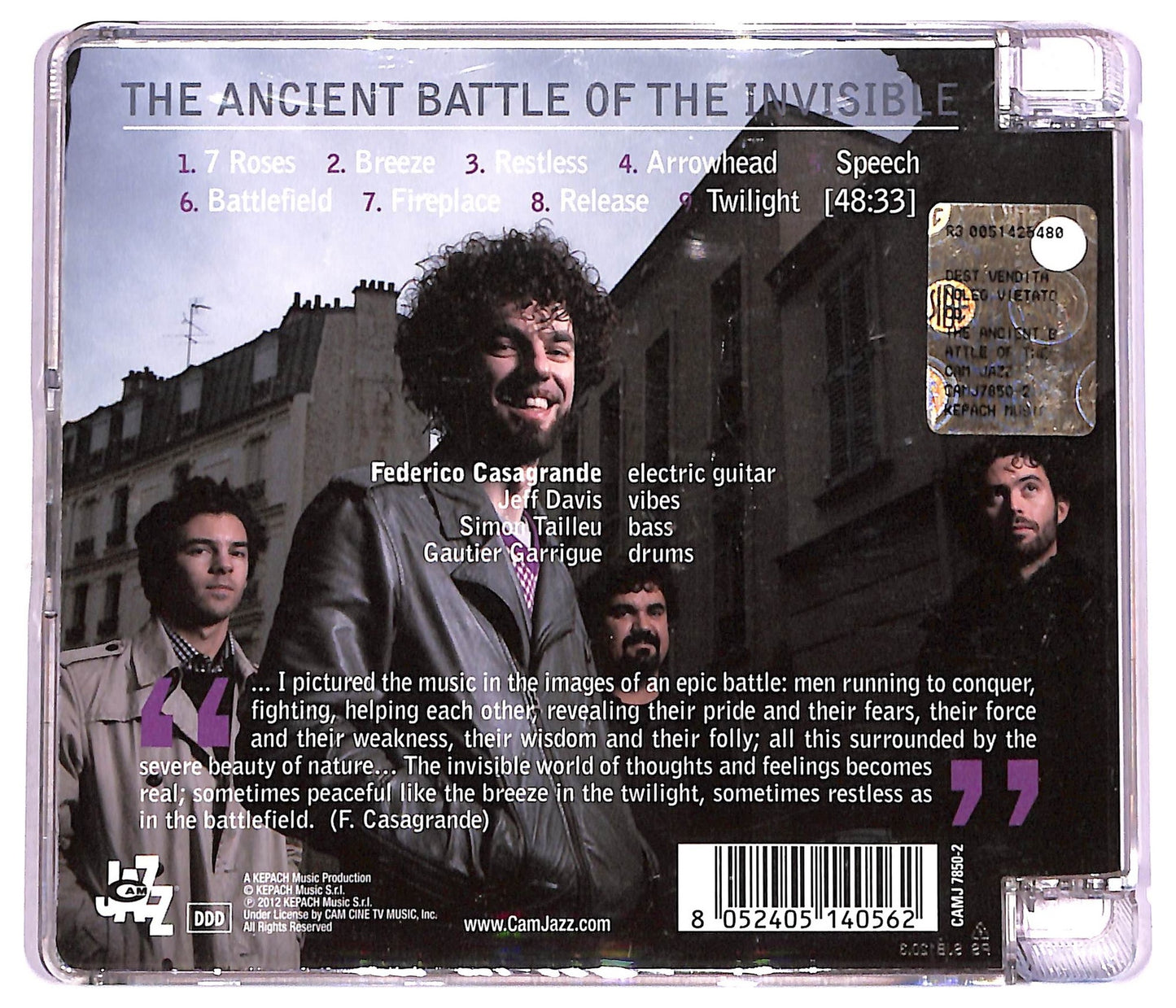 EBOND Federico Casagrande - The Ancient Battle Of The Invisible CD CD080016