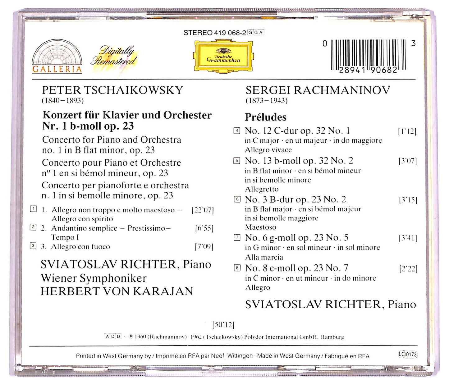 EBOND Peter Tschaikowsky - Klavierkonzert Nr. 1 5 Preludes CD CD080020
