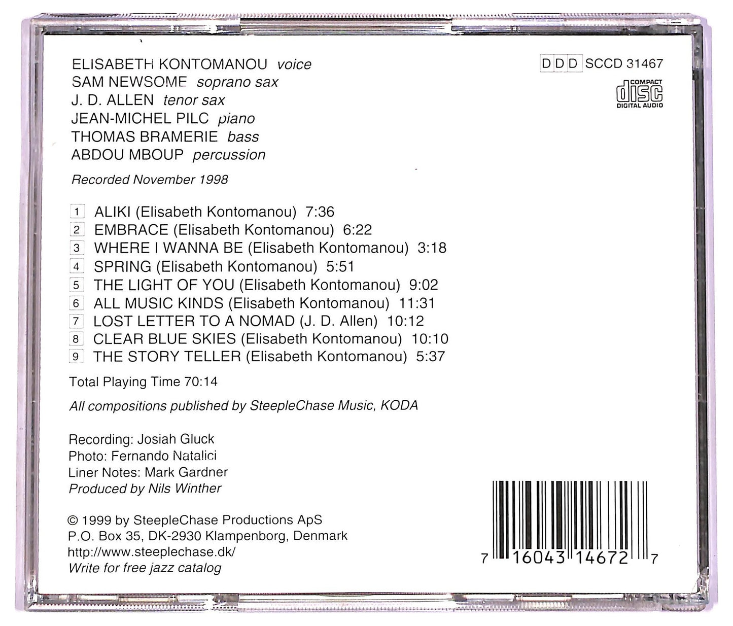 EBOND Elisabeth Kontomanou - Embrace CD CD080028