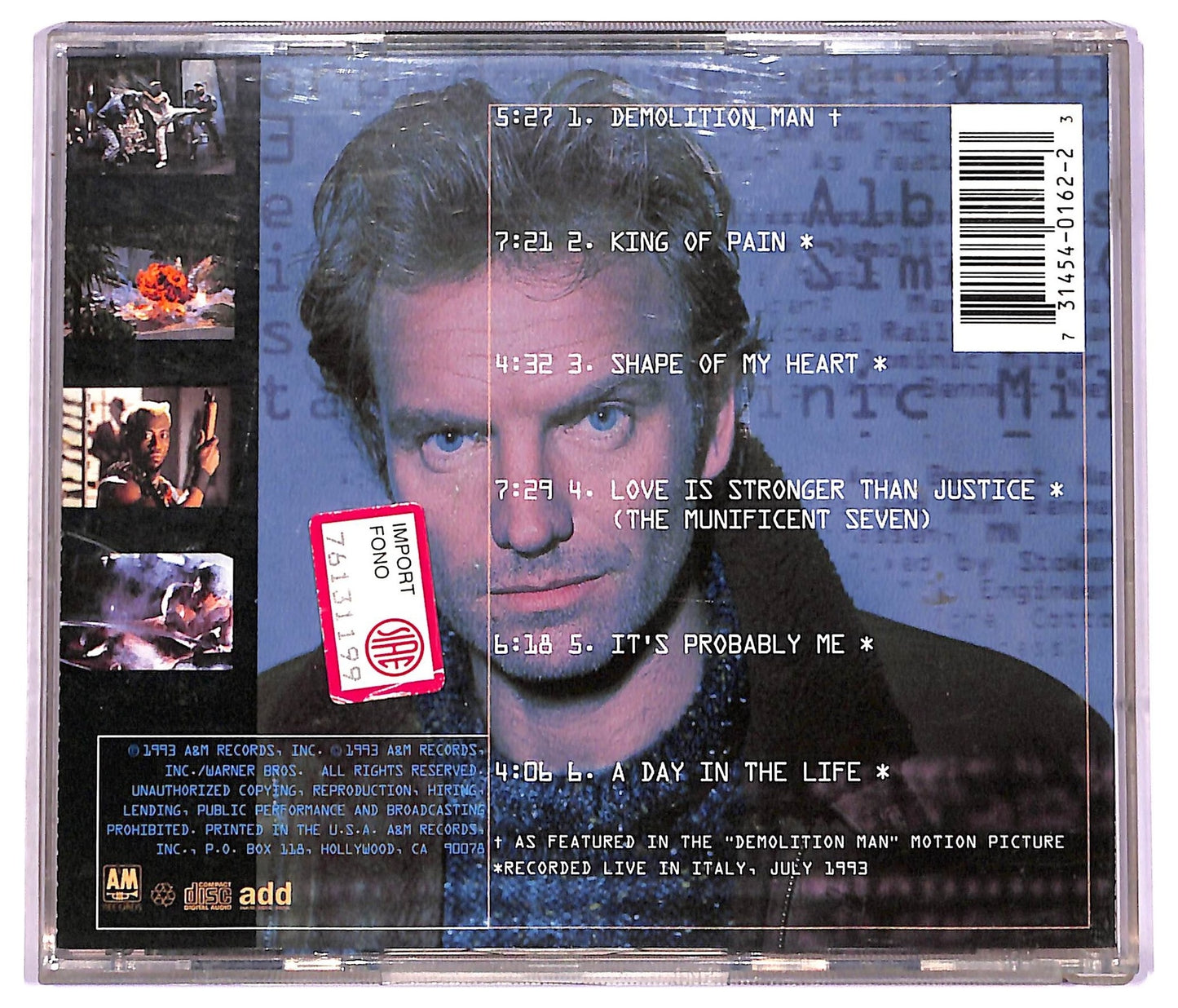 EBOND Sting - Demolition Man CD CD080101