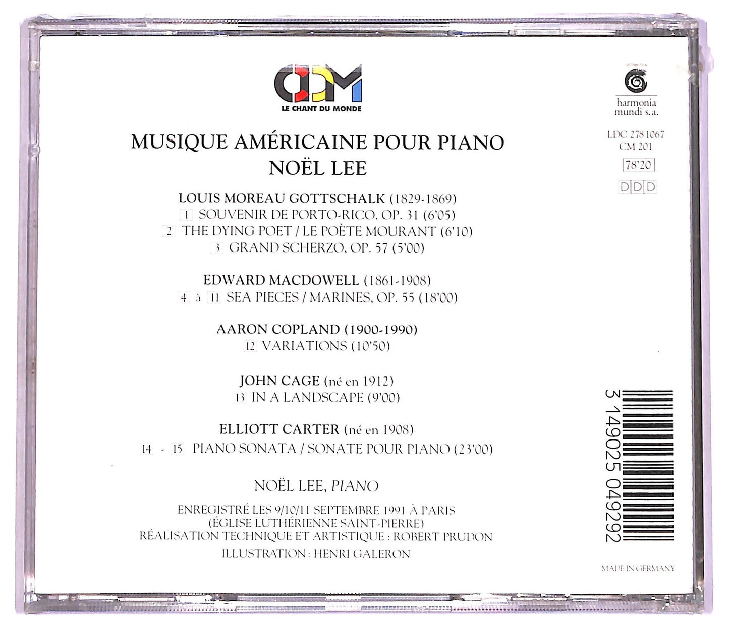 EBOND Noel Lee - Musique Americaine Pour Piano CD CD080122