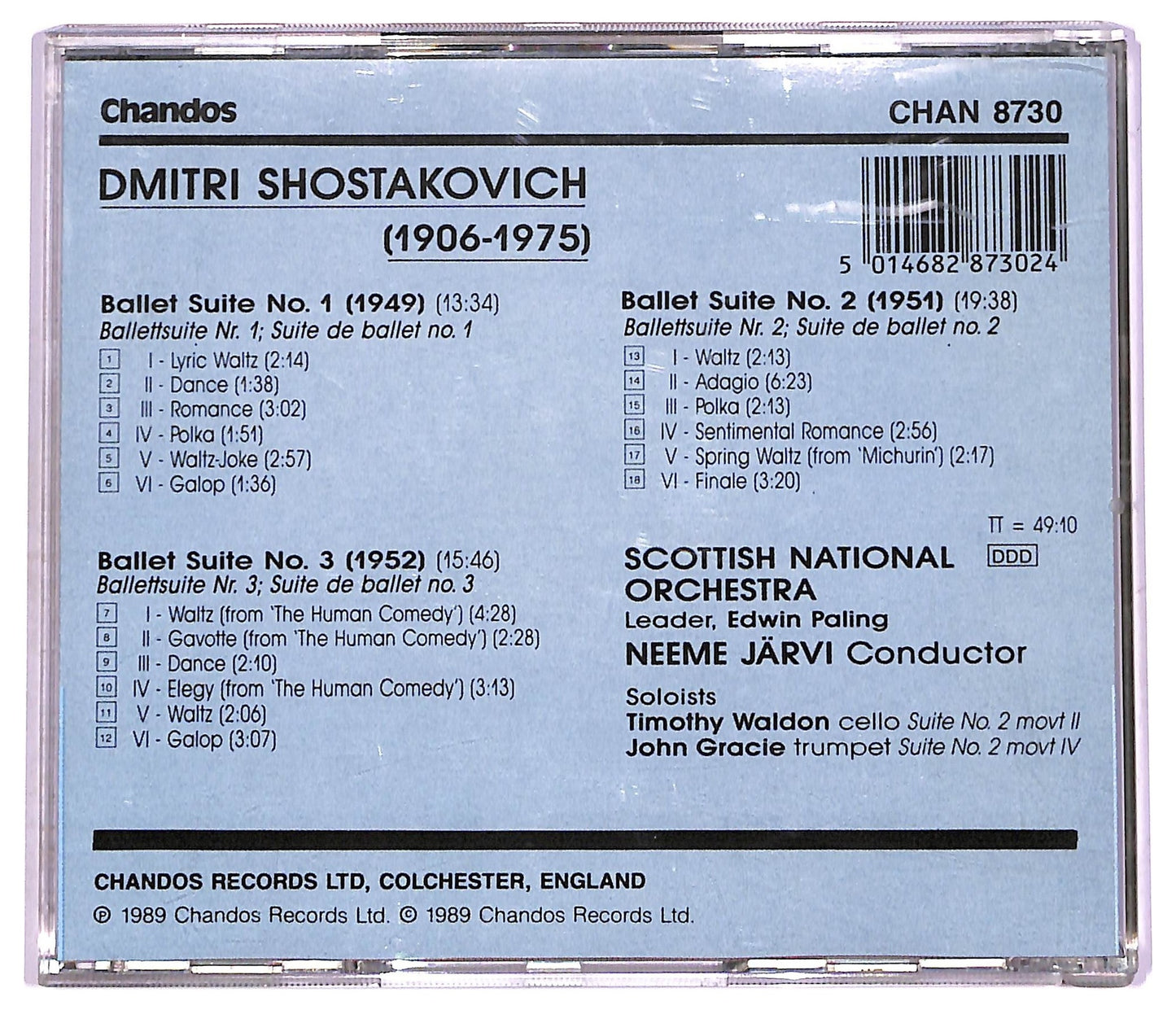 EBOND Shostakovich - Ballet Suites 1 2 3 CD CD080151