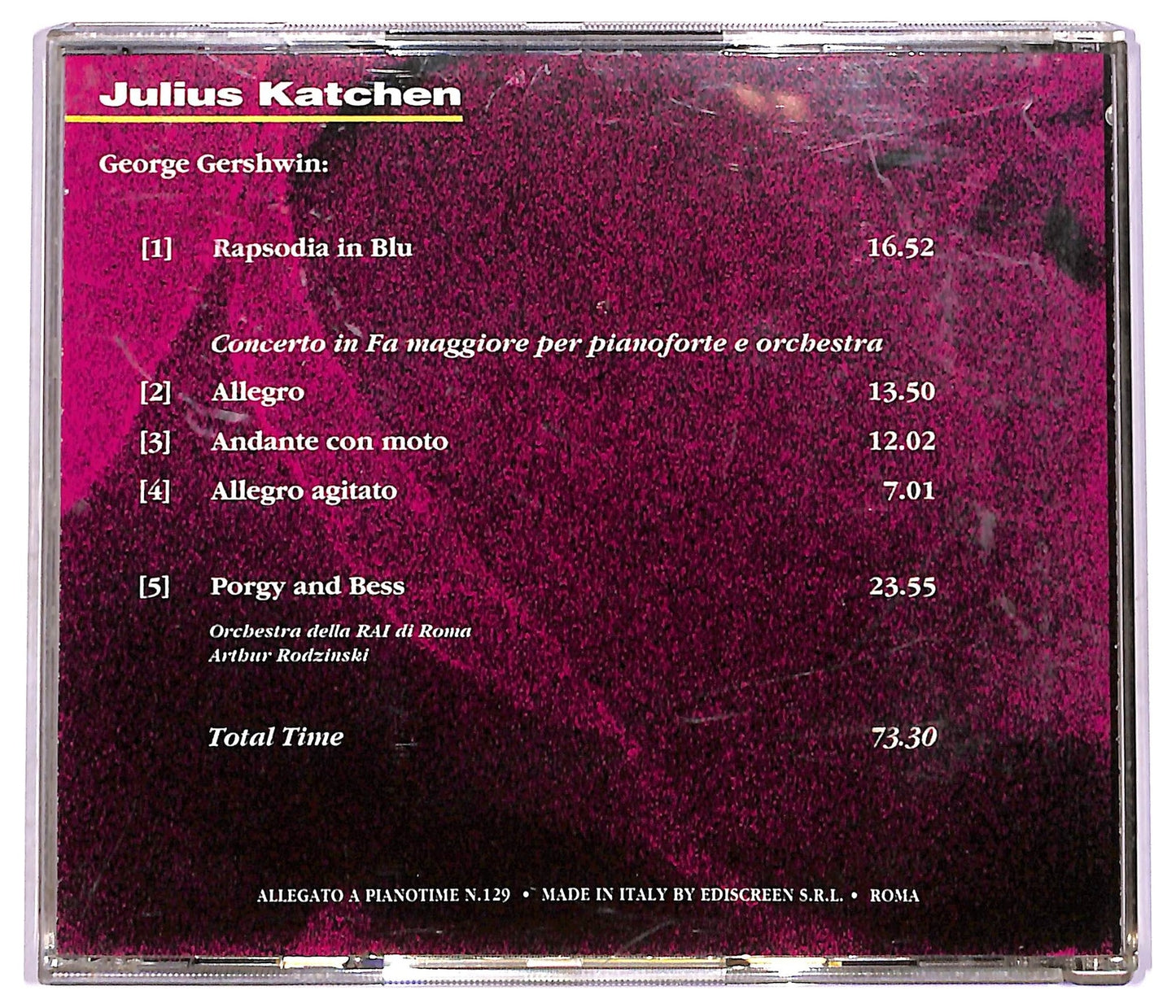 EBOND Julius Katchen George Gershwin - Historic Recording, 1955 CD CD080255
