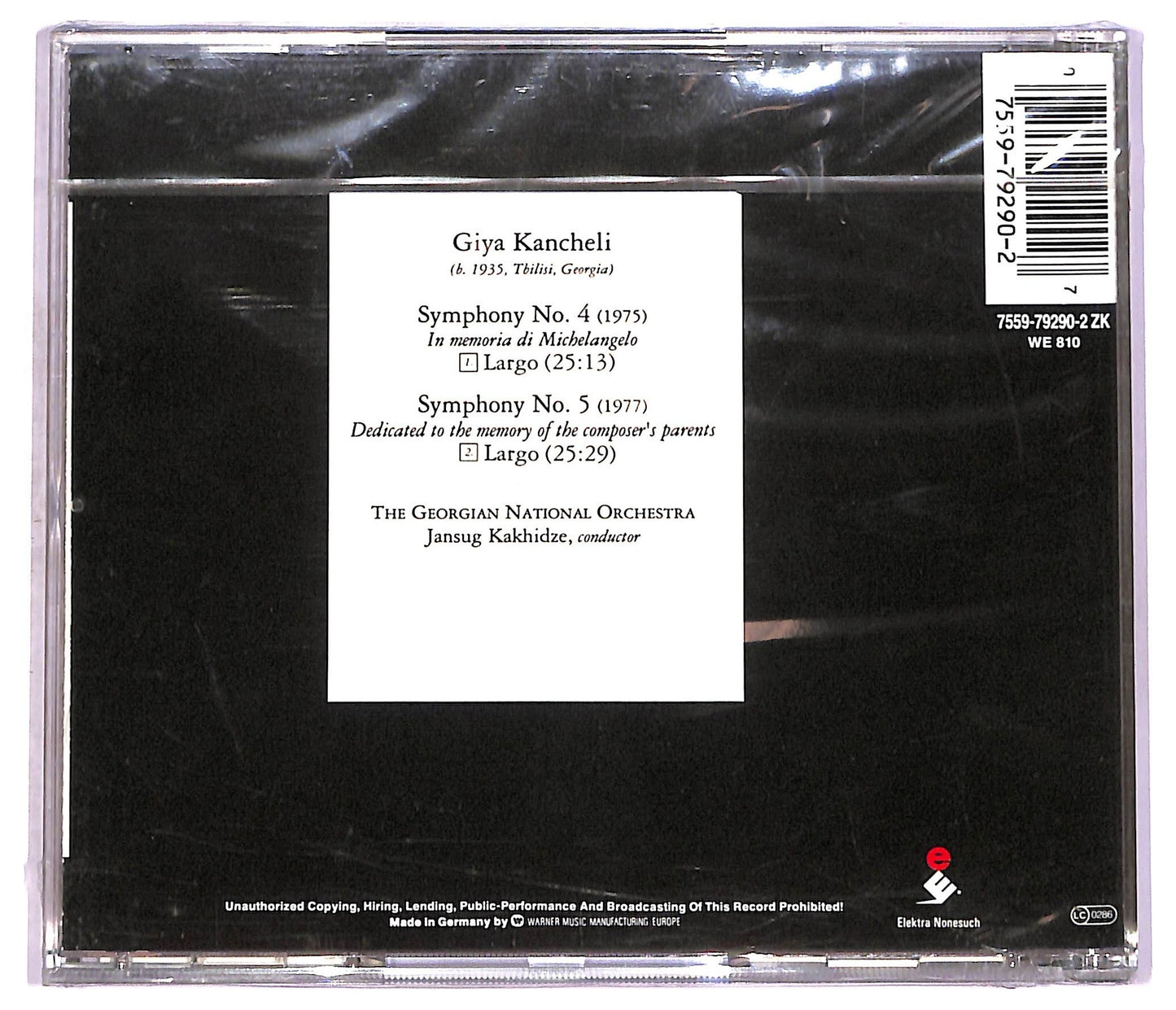 EBOND Giya Kancheli Kakhidze - Symphonies 4, 5 CD CD080303