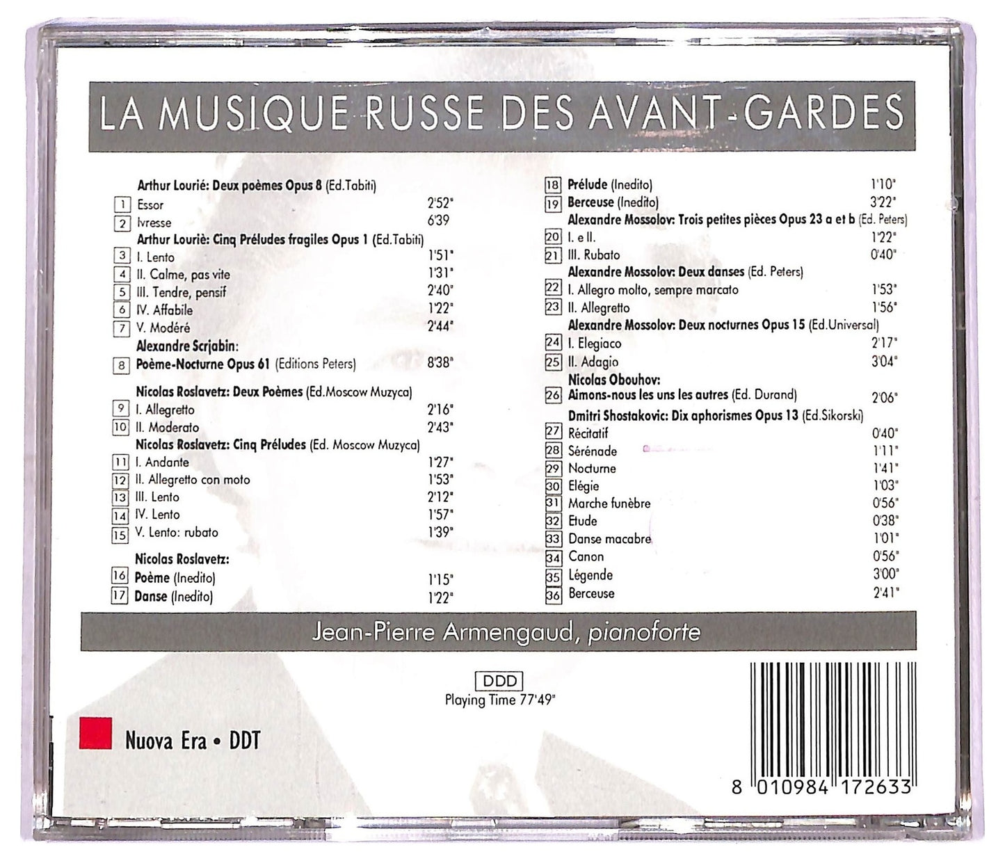 EBOND La Musique Russe des Avant-Gardes CD CD080305