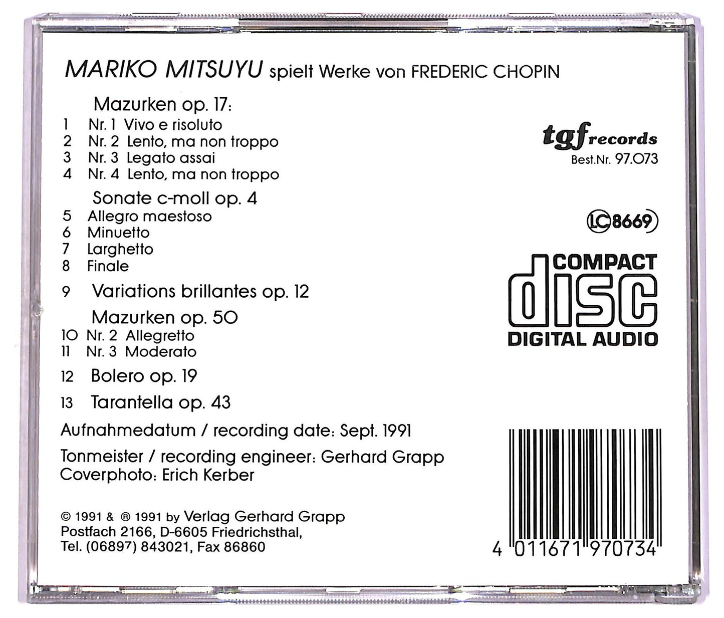 EBOND Chopin - Mariko Mitsuyu CD CD080328