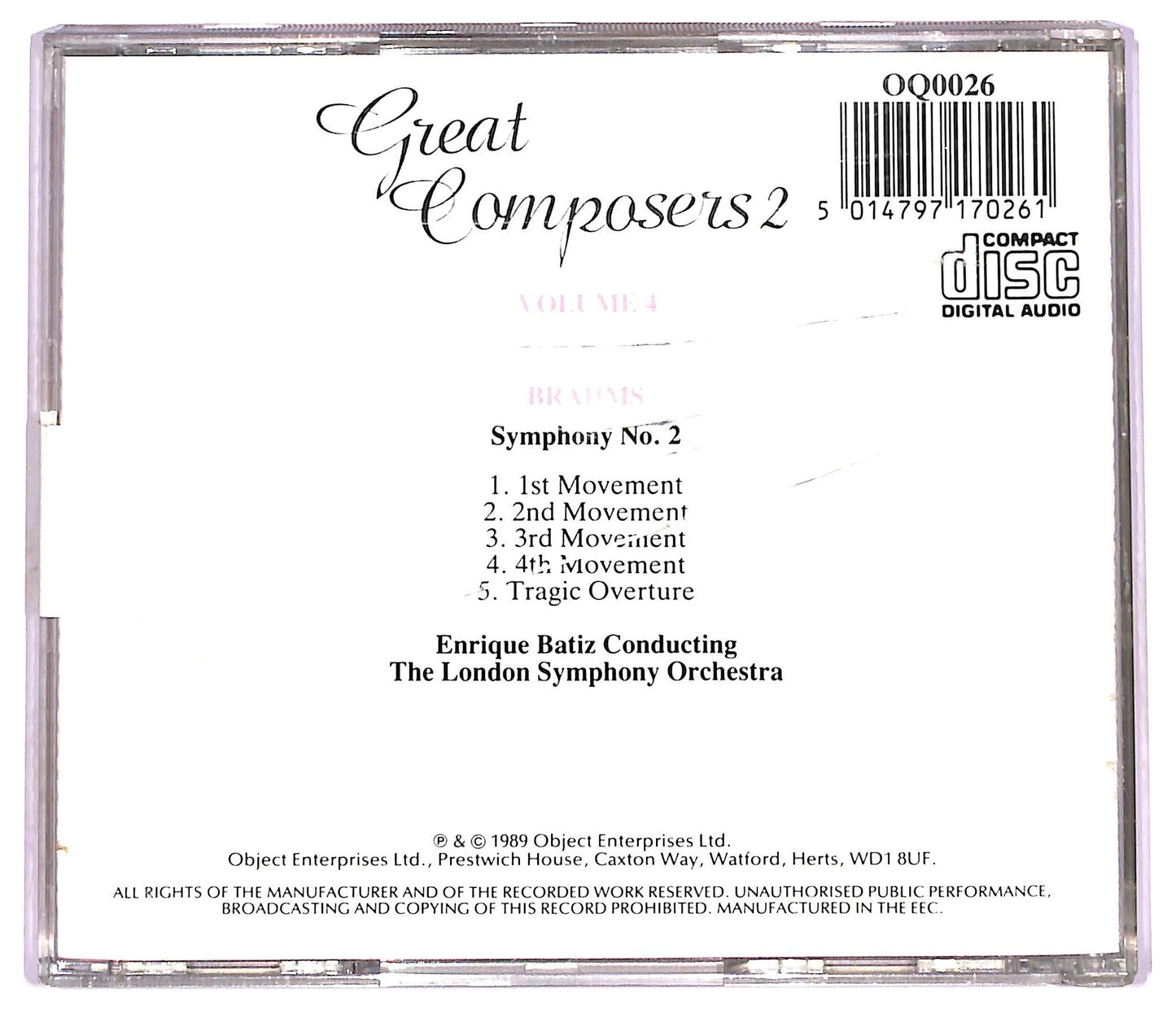 EBOND Brahms - The Great Composers 2 Four CD CD080346