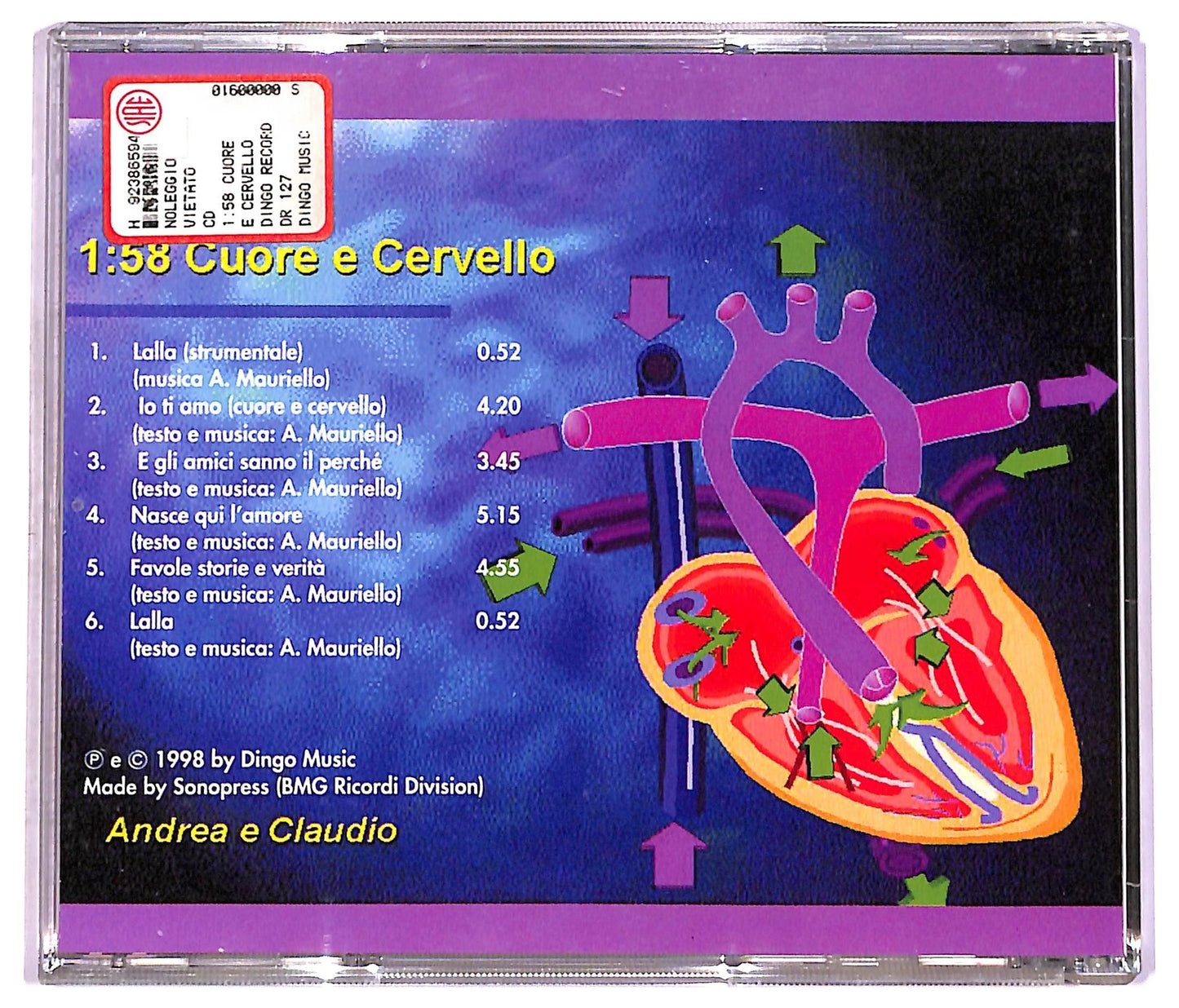 EBOND Andrea e Claudio - 1:58 cuore e cervello CD CD080357