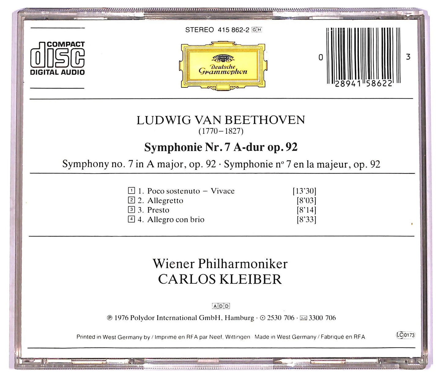 EBOND Beethoven - Symphonie No. 7 CD CD080401