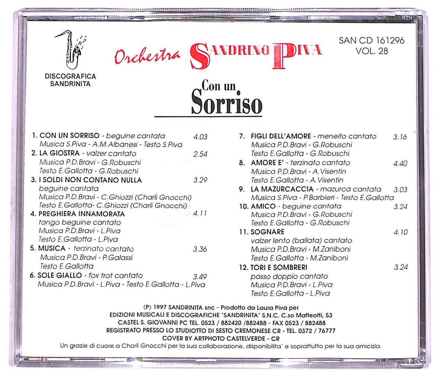 EBOND Orchestra Piva - con un sorriso CD CD080415