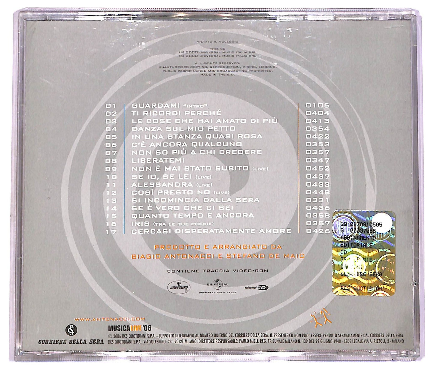 EBOND Biagio Antonacci - Tra Le Mie Canzoni CD CD080432