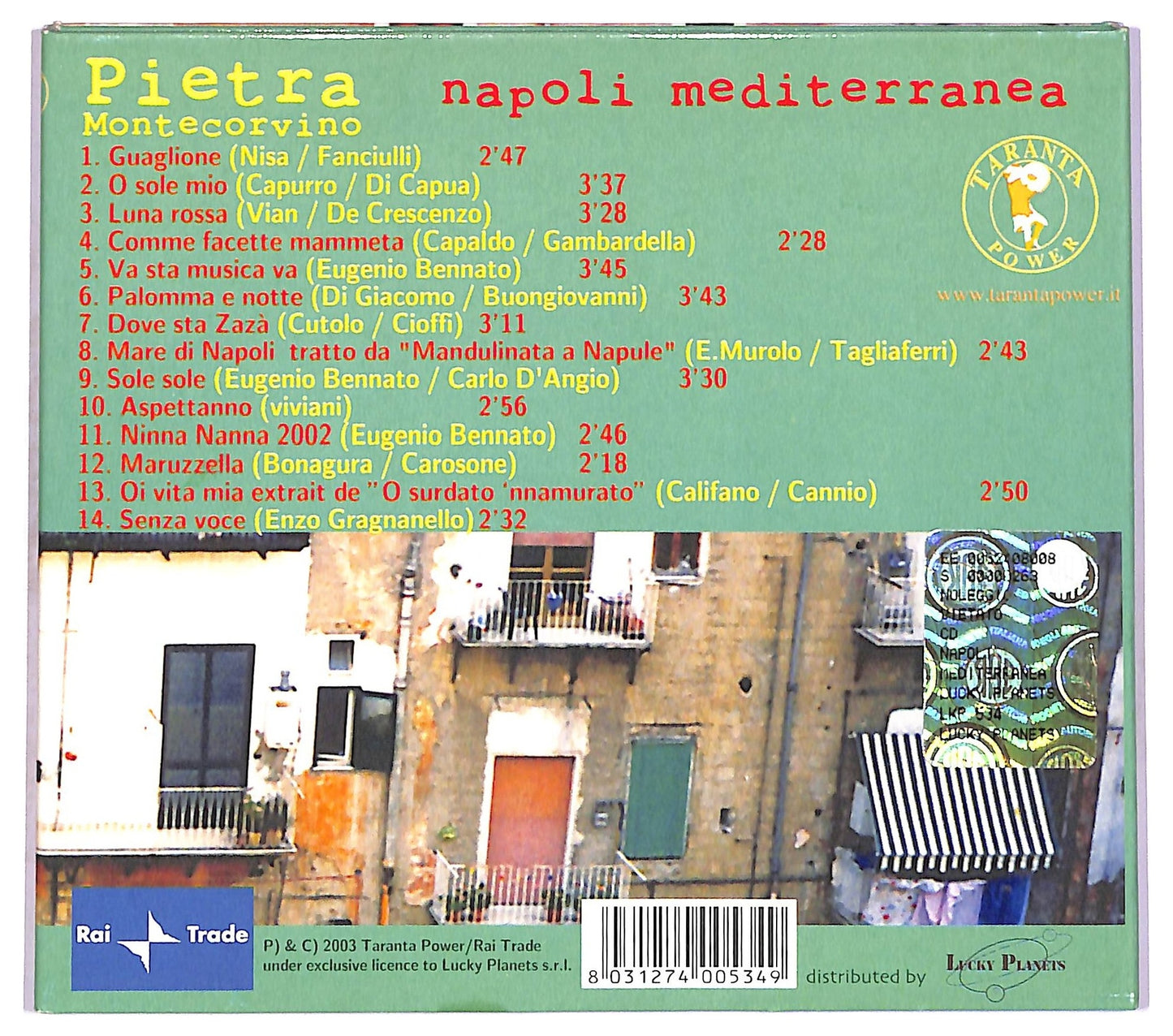 EBOND Pietra Montecorvino - Napoli Mediterranea CD CD080559