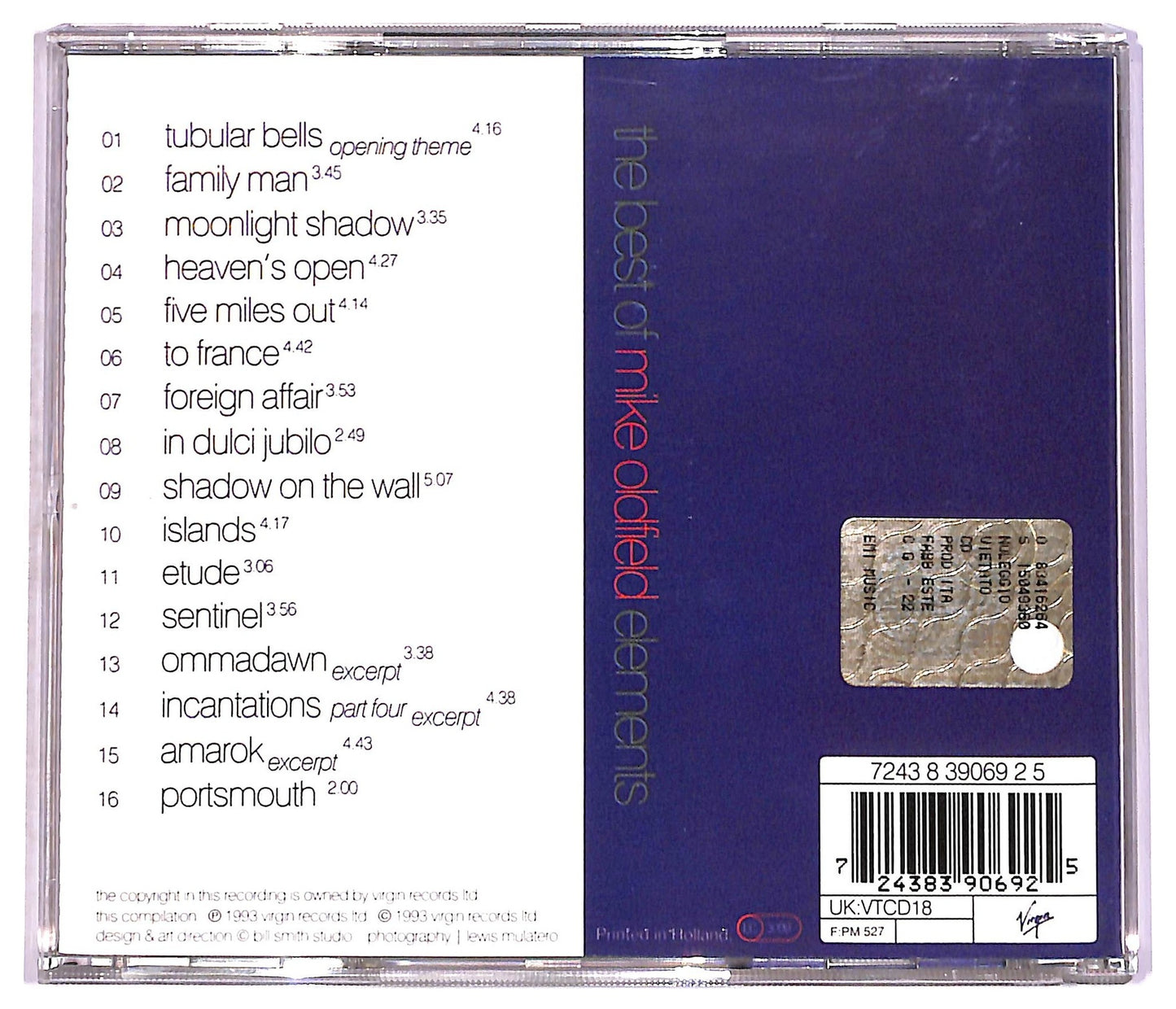EBOND Mike Oldfield - The Best Of Mike Oldfield: Elements CD CD080605