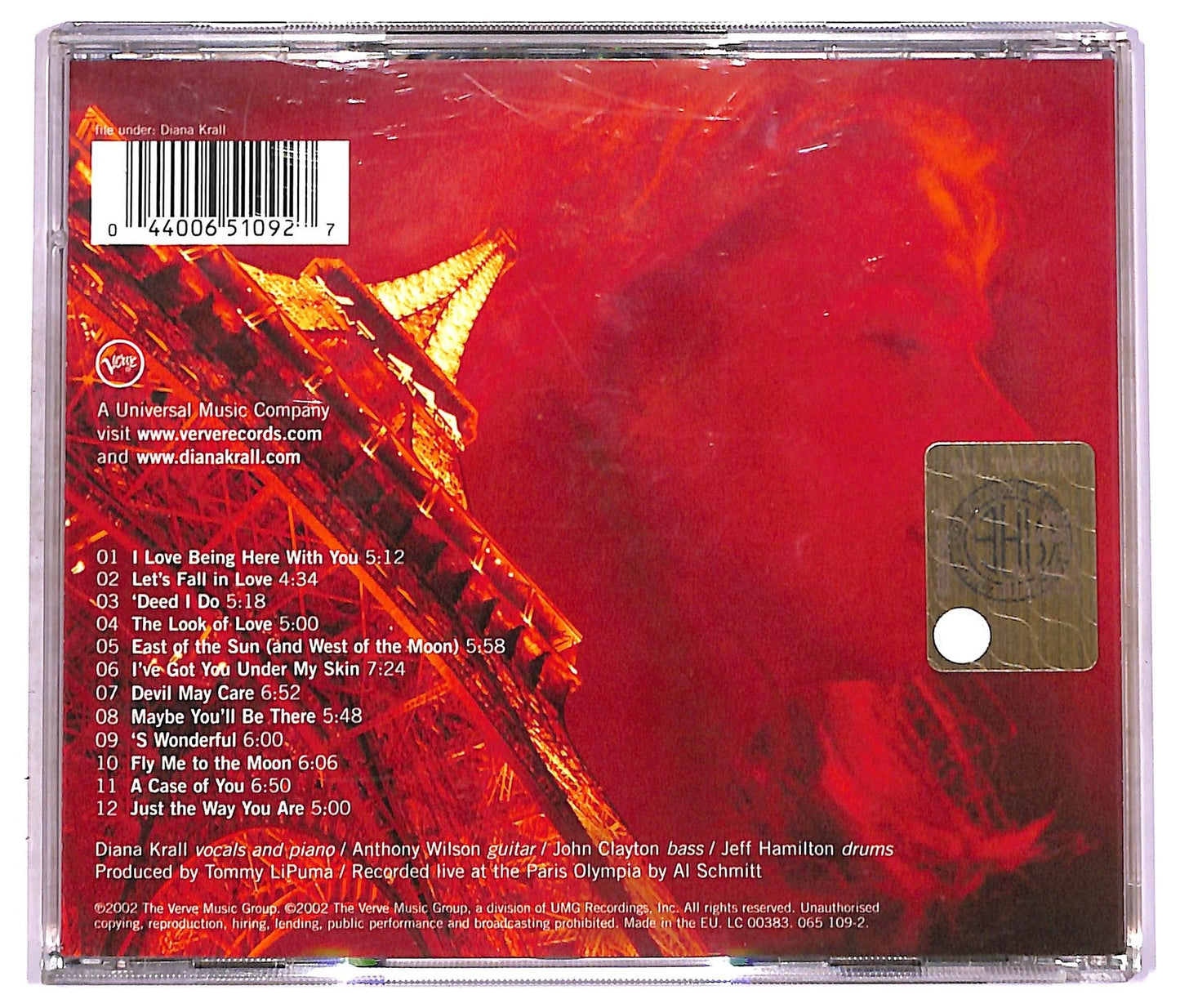 EBOND Diana Krall - Live In Paris CD CD080660